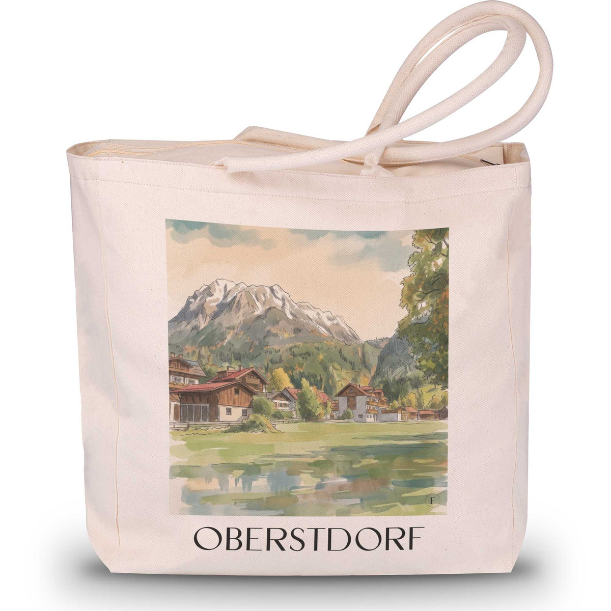 oberstdorf-oberallgäu-deutschland-einkaufstasche-aquarell