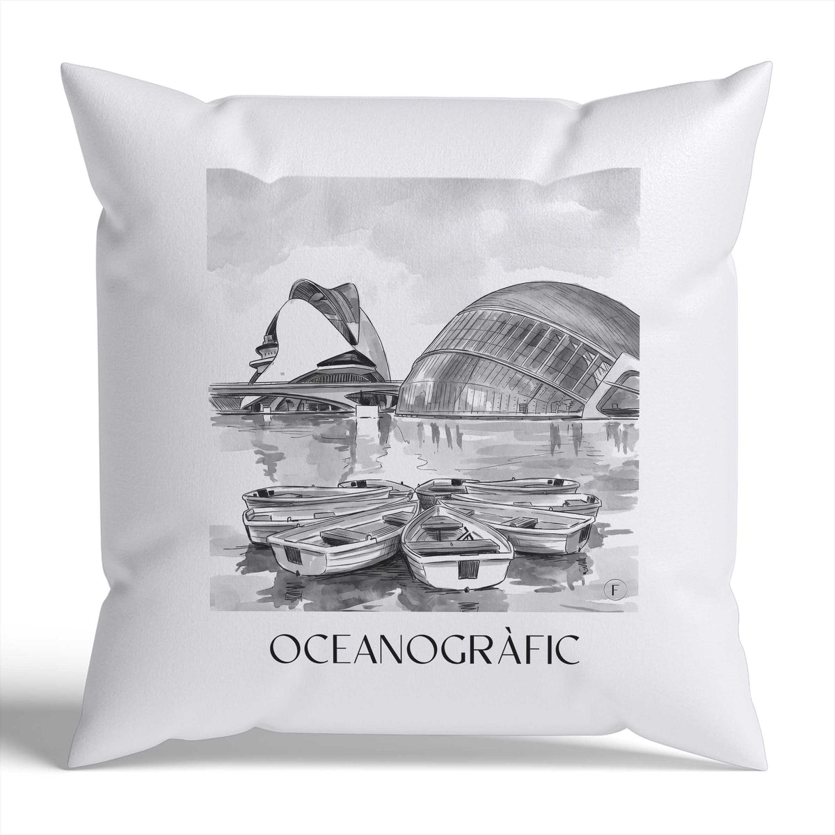 oceanogràfic-(valencia)-valencia-spanien-kissenbezug-aquarell-schwarz-weiss