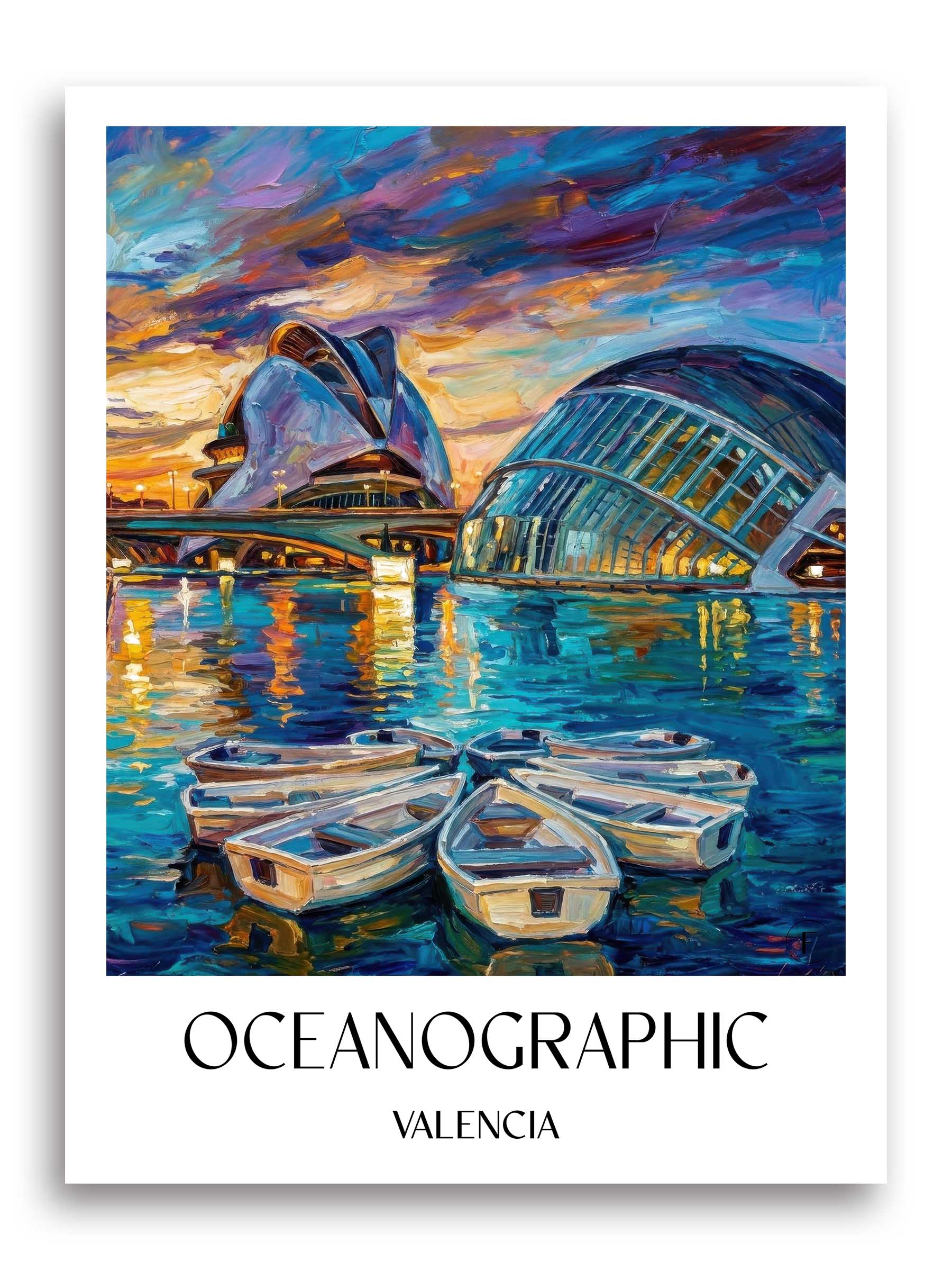 Oceanogràfic (Valencia) Poster - Valencia - Spanien Kunstdruck - Ölgemälde von A4 bis A1 - favplace