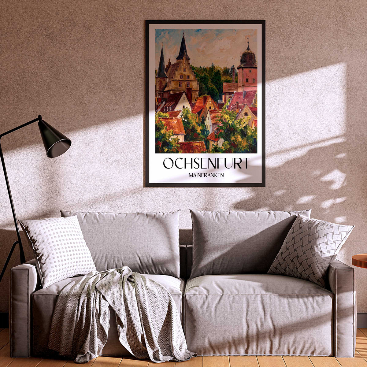 ochsenfurt-mainfranken-deutschland-poster-oil-painting-oelgemaelde