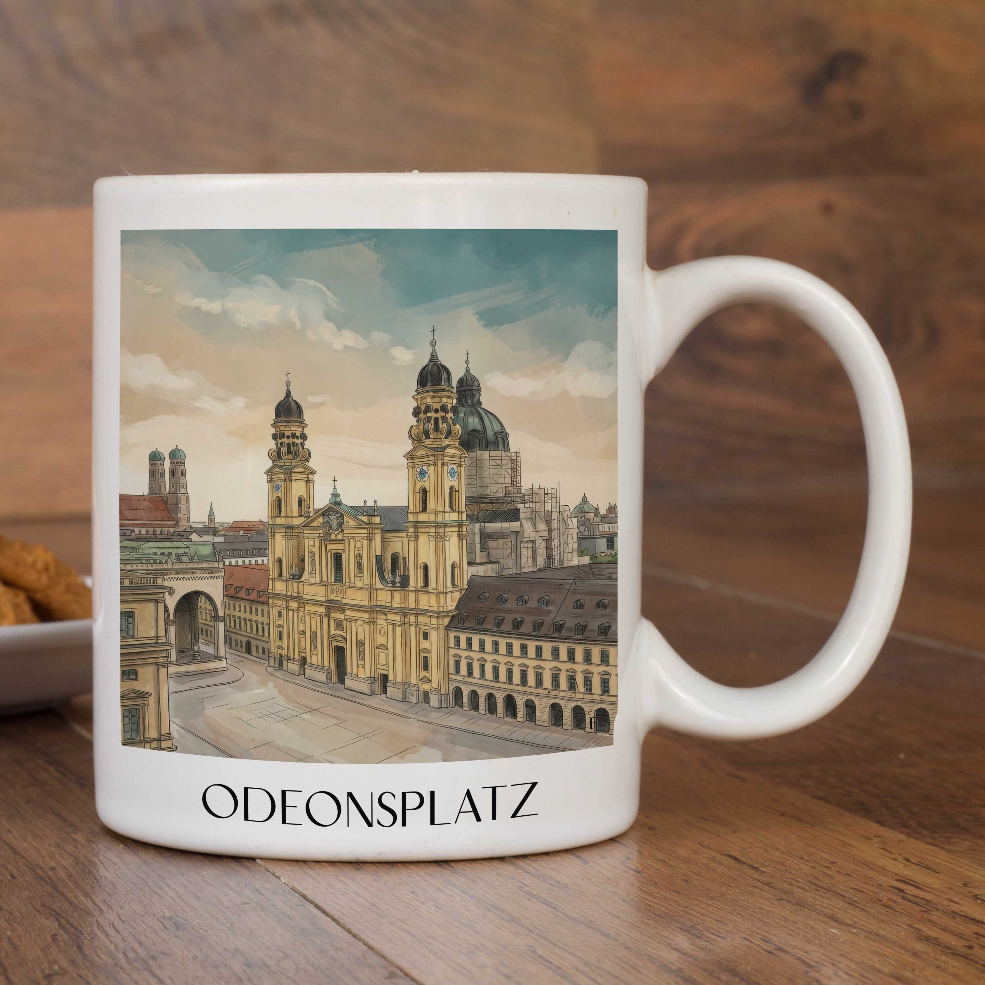 odeonsplatz-münchen-deutschland-kaffeebecher-aquarell