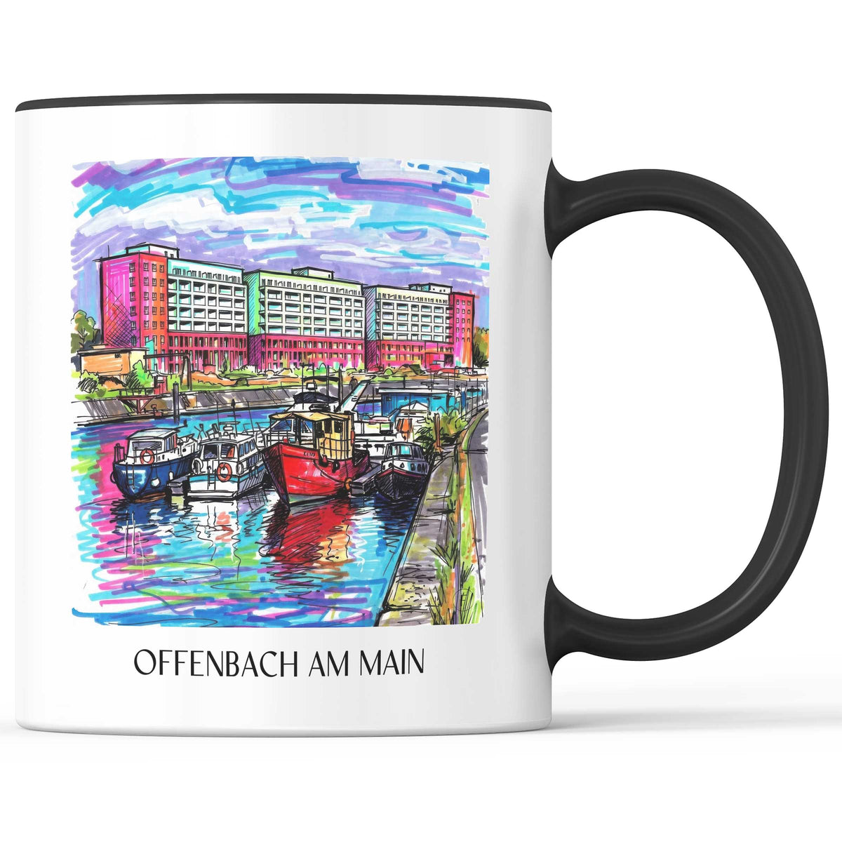Offenbach am Main Kaffeebecher - Hessen - Deutschland Becher - Kaffeetasse im Tag Graffiti Stil - favplace