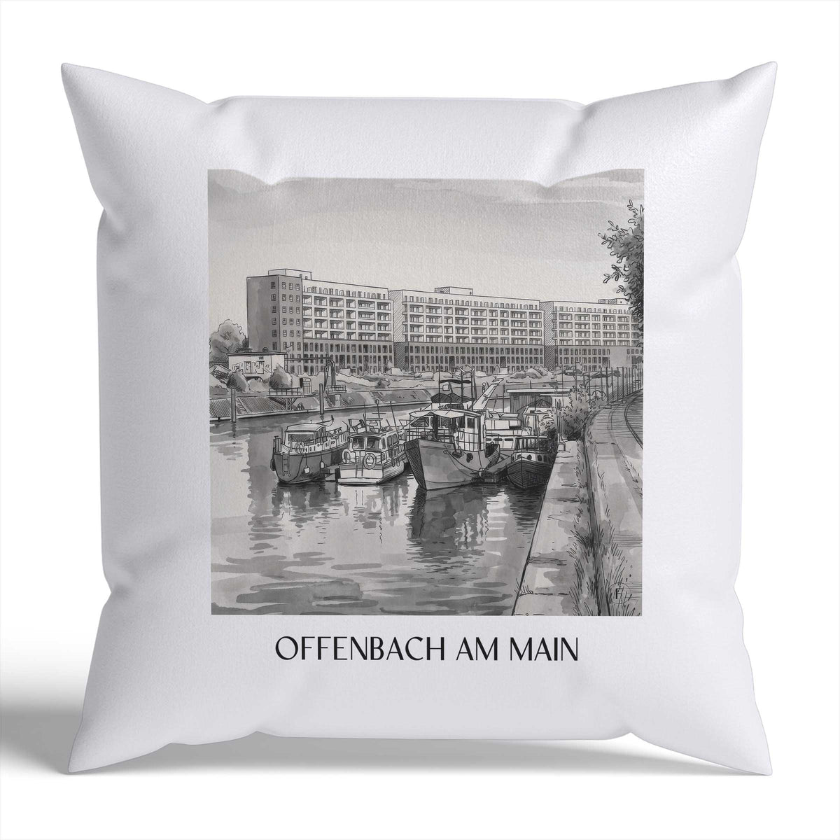offenbach-am-main-hessen-deutschland-kissenbezug-aquarell-schwarz-weiss