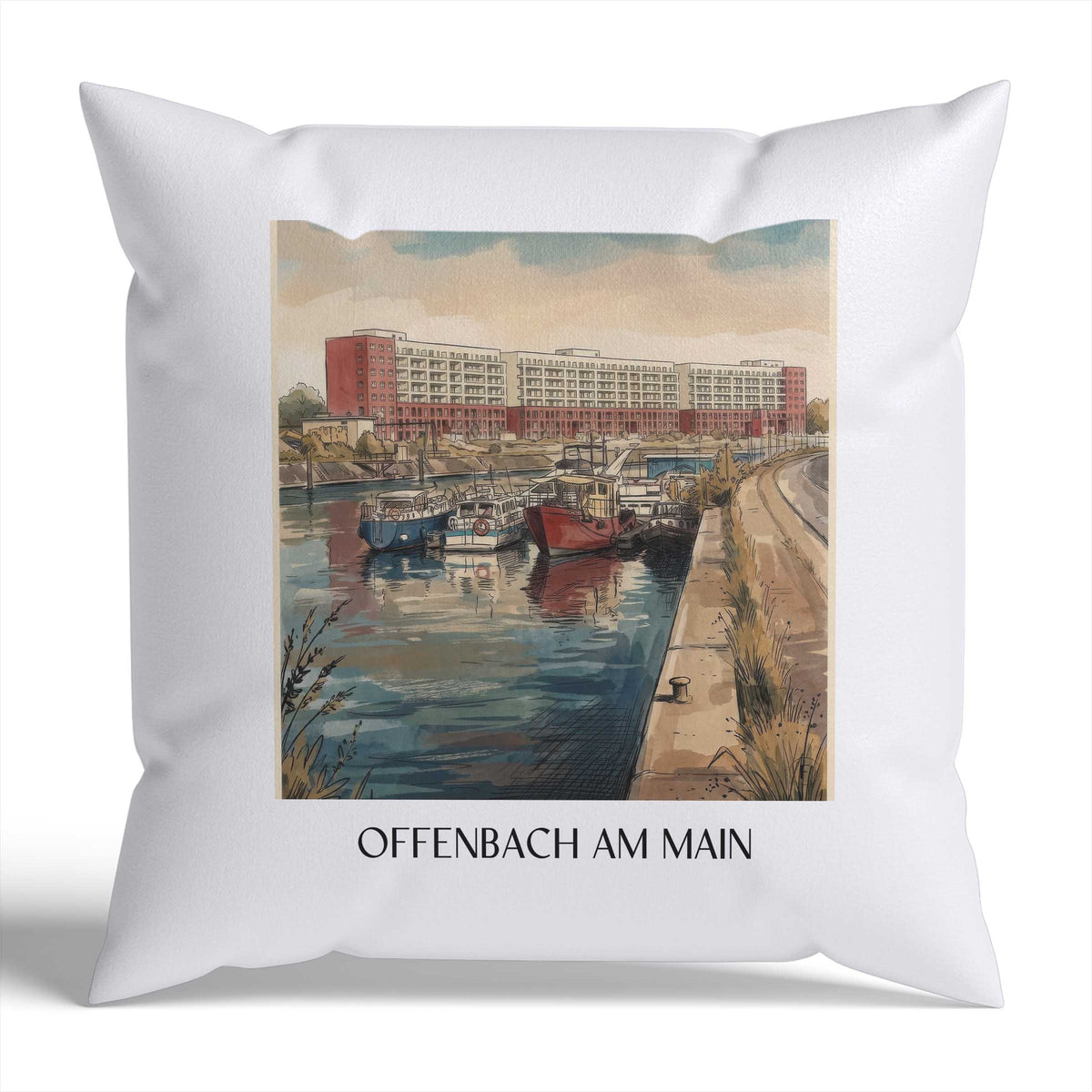 offenbach-am-main-hessen-deutschland-kissenbezug-aquarell