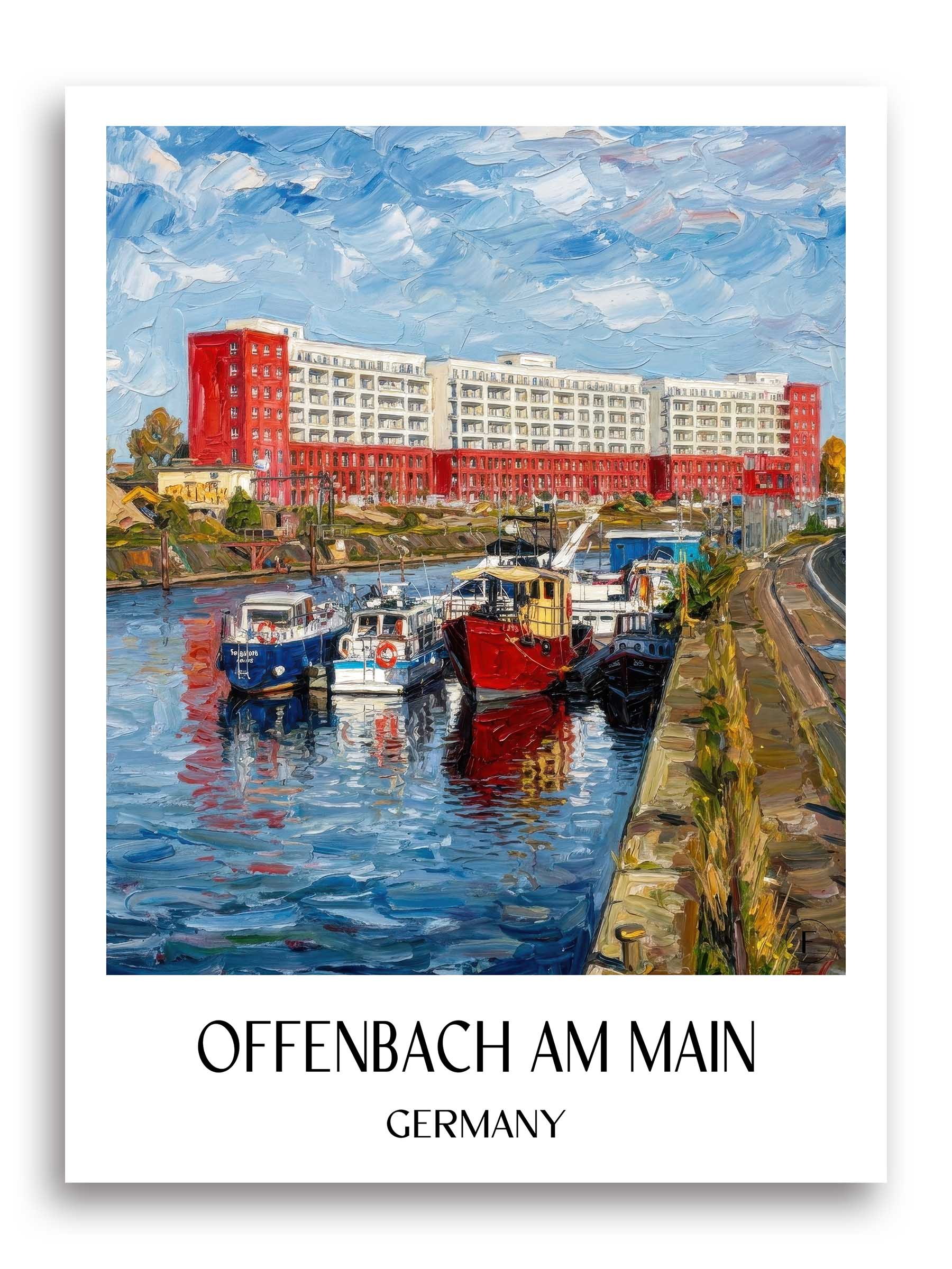 Offenbach am Main Poster - Hessen - Deutschland Kunstdruck - Ölgemälde von A4 bis A1 - favplace