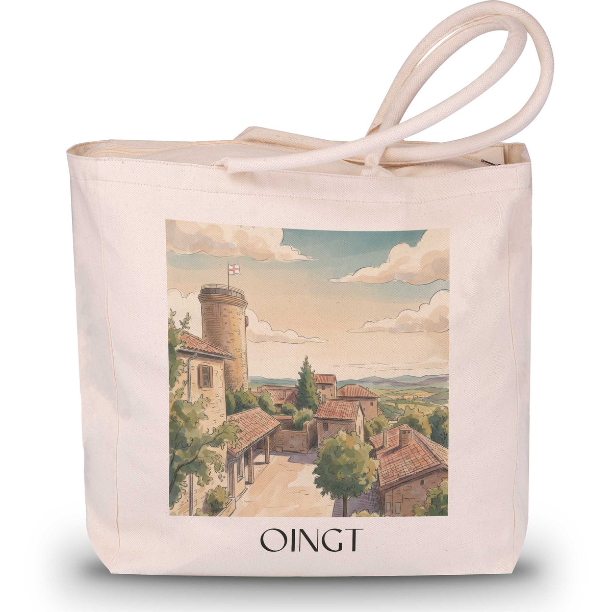 oingt-beaujolais-frankreich-einkaufstasche-aquarell