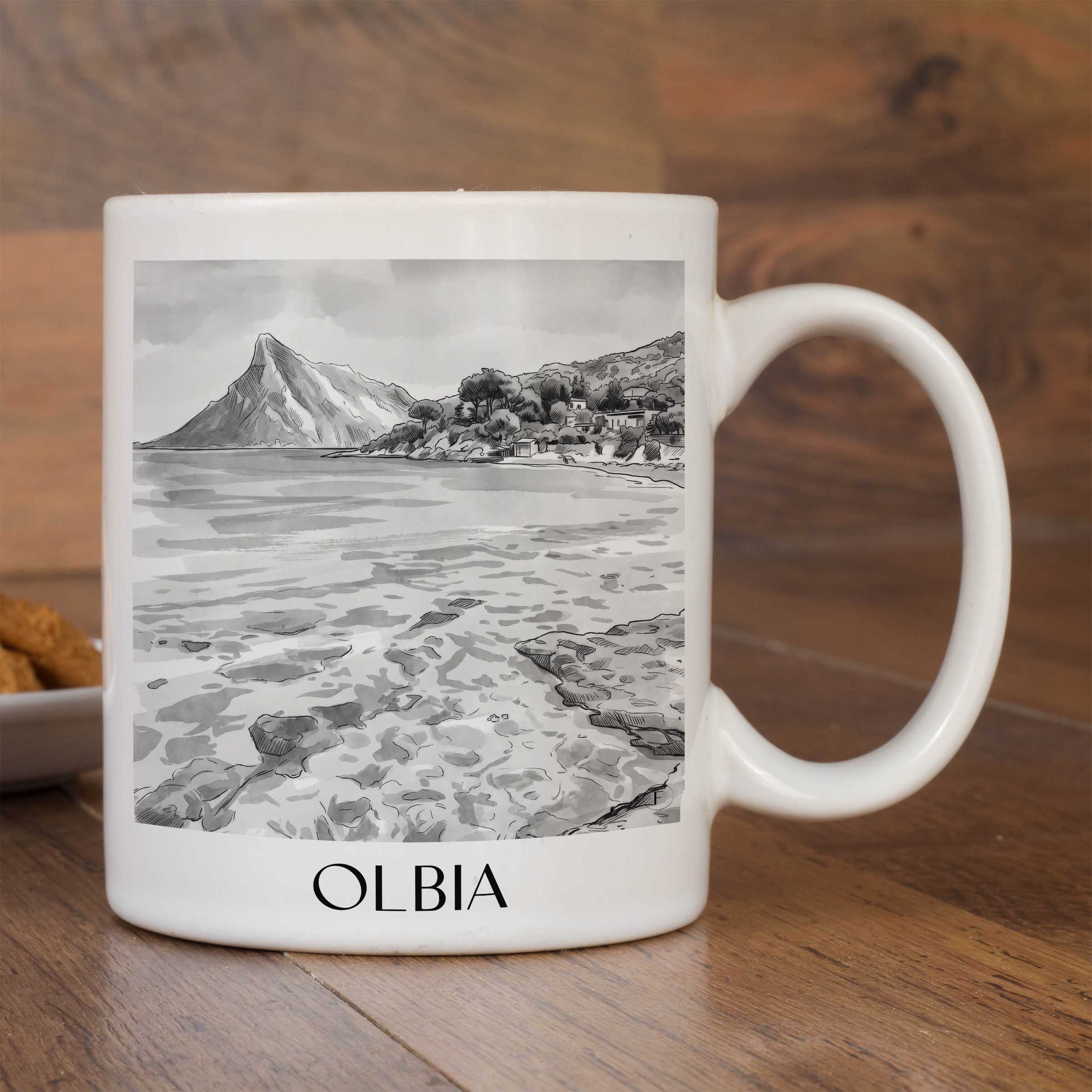 olbia-italien-kaffeebecher-aquarell-schwarz-weiss