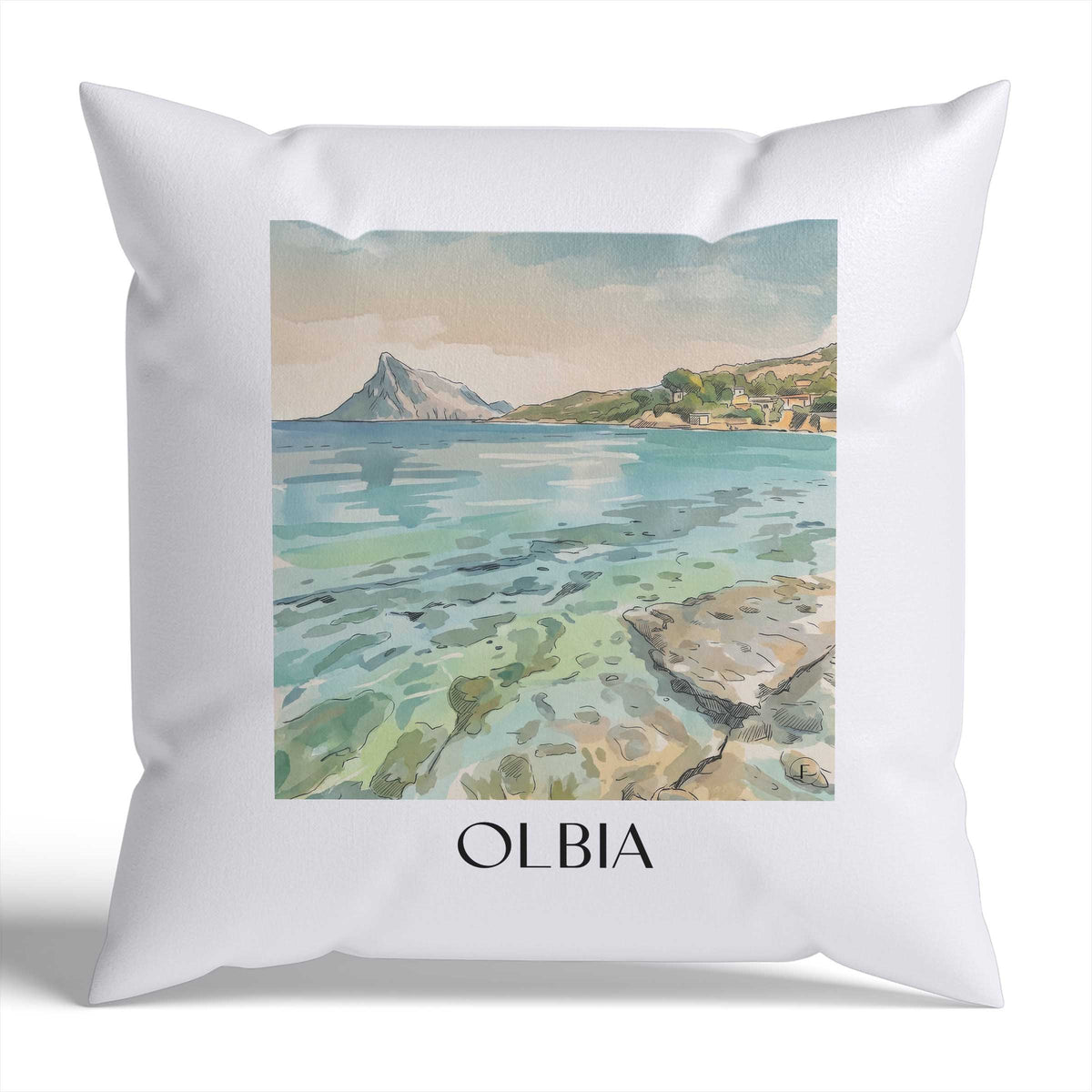 olbia-italien-italien-kissenbezug-aquarell