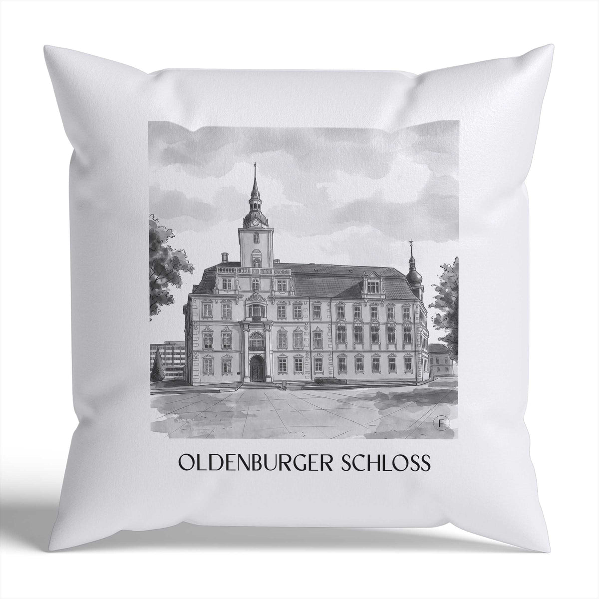 oldenburger-schloss-niedersachsen-deutschland-kissenbezug-aquarell-schwarz-weiss