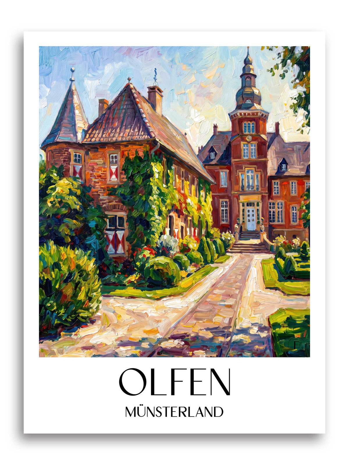 Olfen Poster - Münsterland - Deutschland Kunstdruck - Ölgemälde von A4 bis A1 - favplace