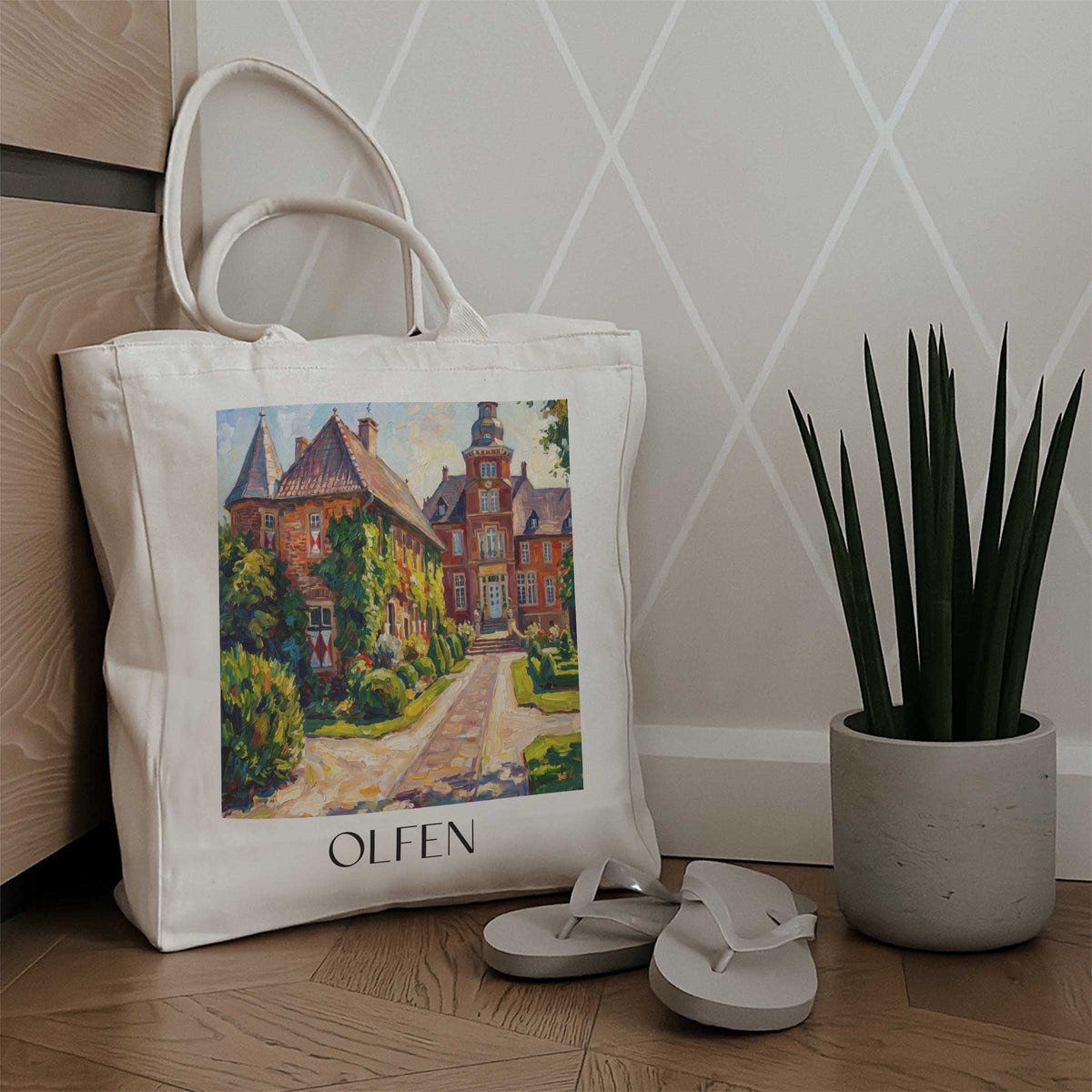olfen-münsterland-deutschland-einkaufstasche-oil-painting-oelgemaelde