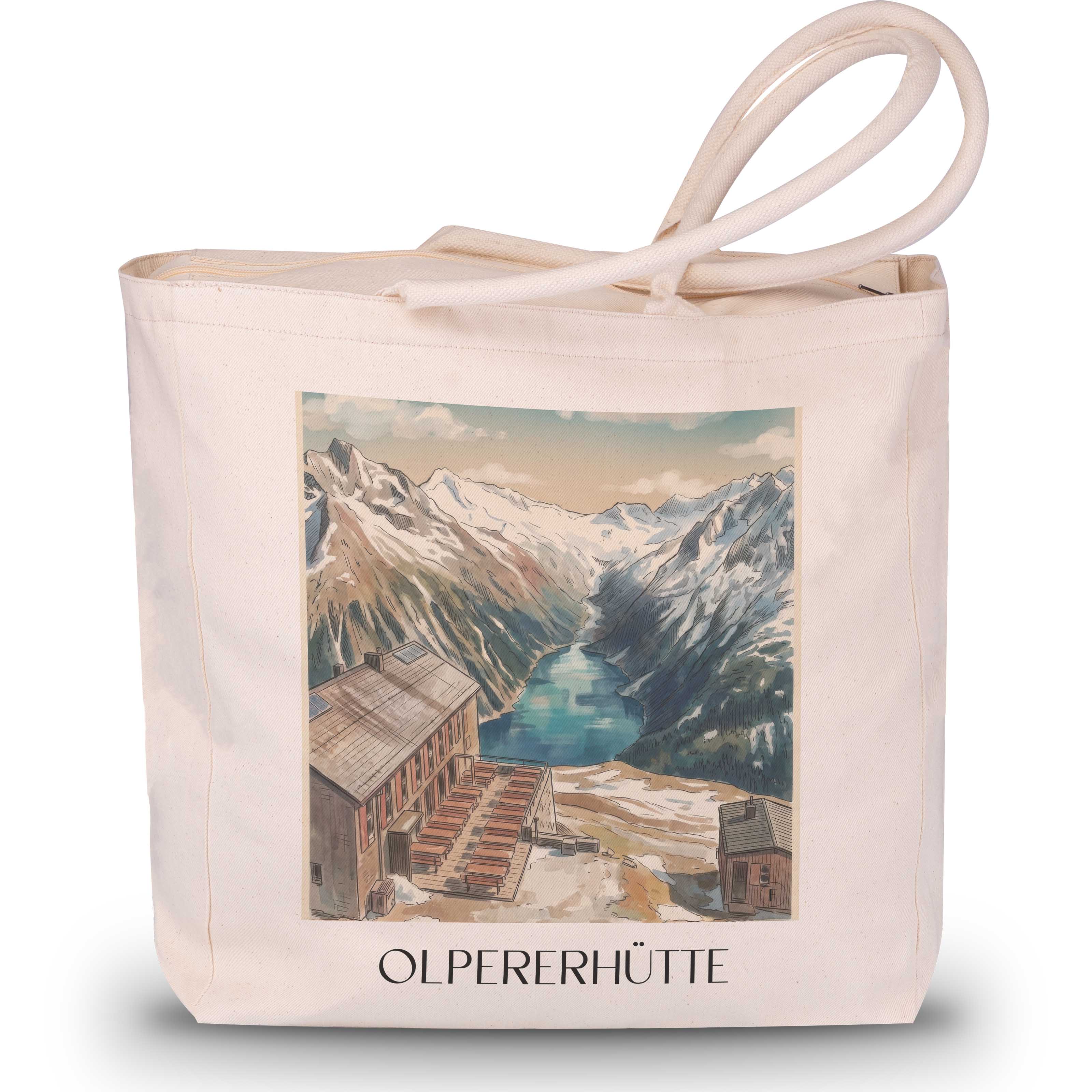 olpererhütte-zillertal-österreich-einkaufstasche-aquarell