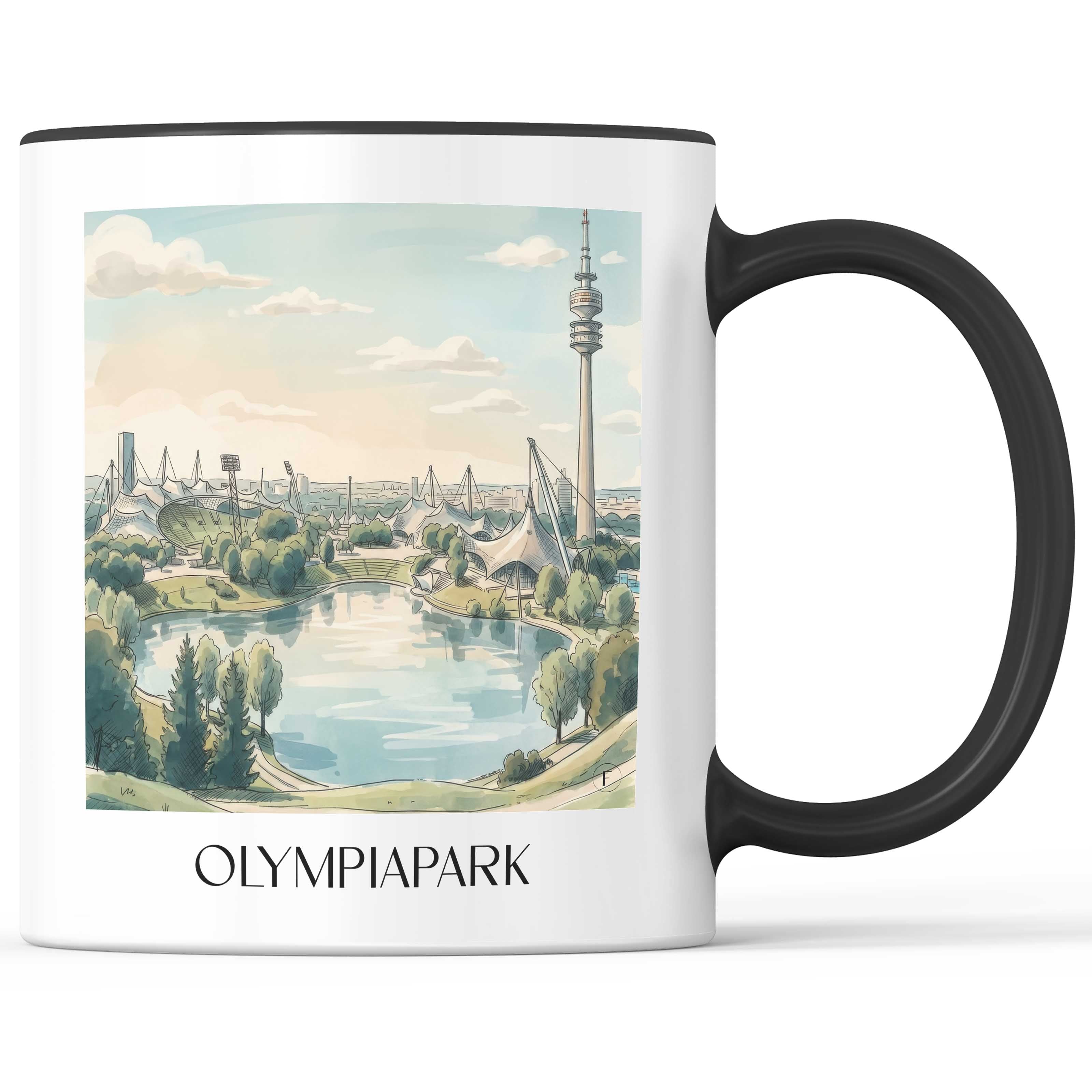 olympiapark-münchen-deutschland-kaffeebecher-aquarell
