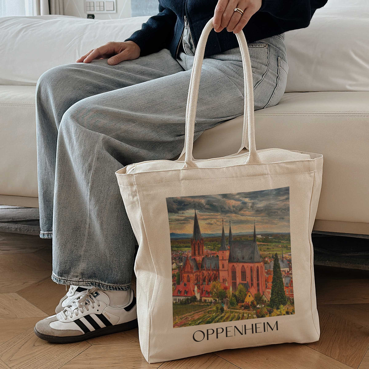 oppenheim-rheinhessen-deutschland-einkaufstasche-oil-painting-oelgemaelde