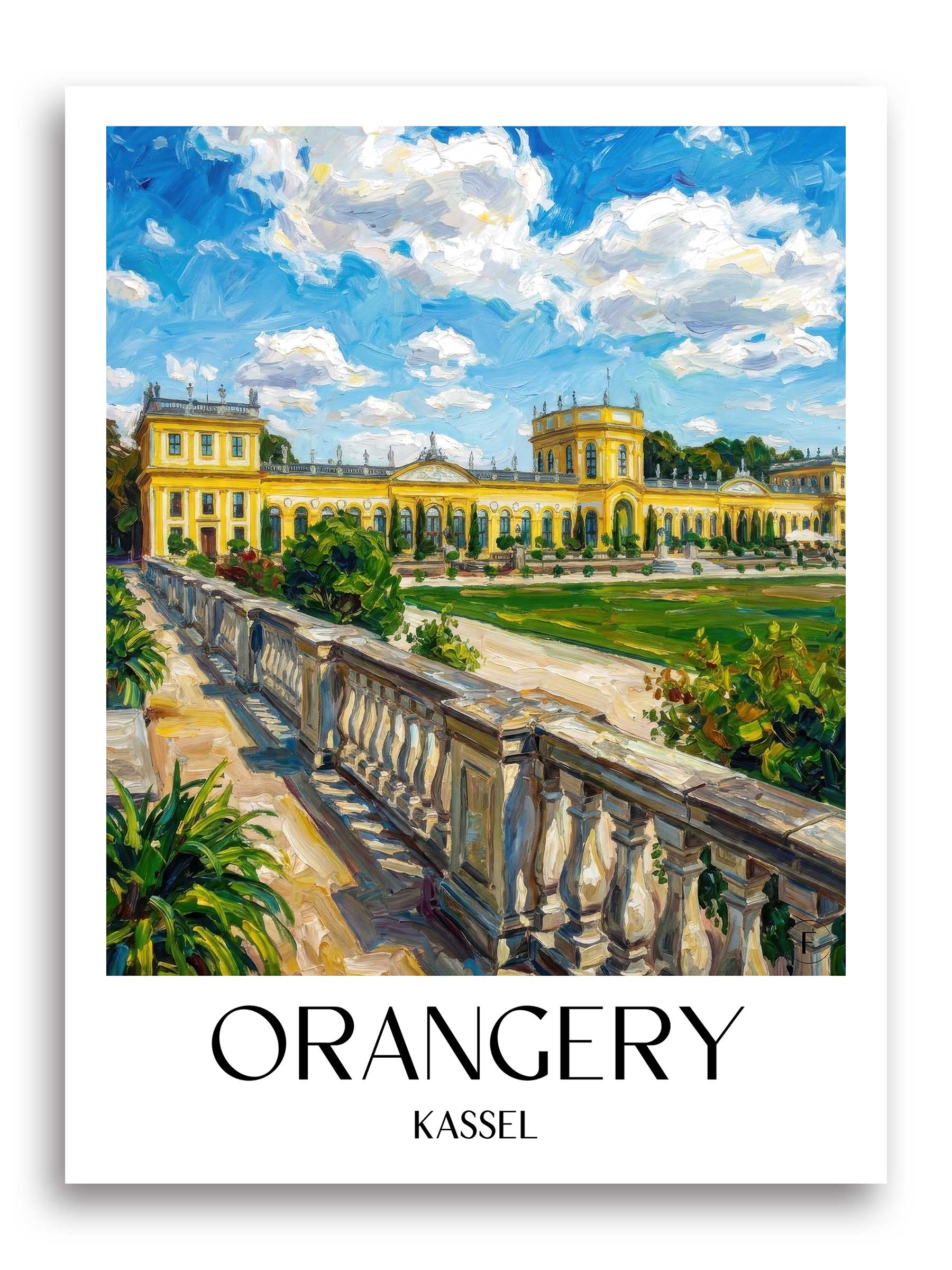 Orangerie Poster - Kassel - Deutschland Kunstdruck - Ölgemälde von A4 bis A1 - favplace