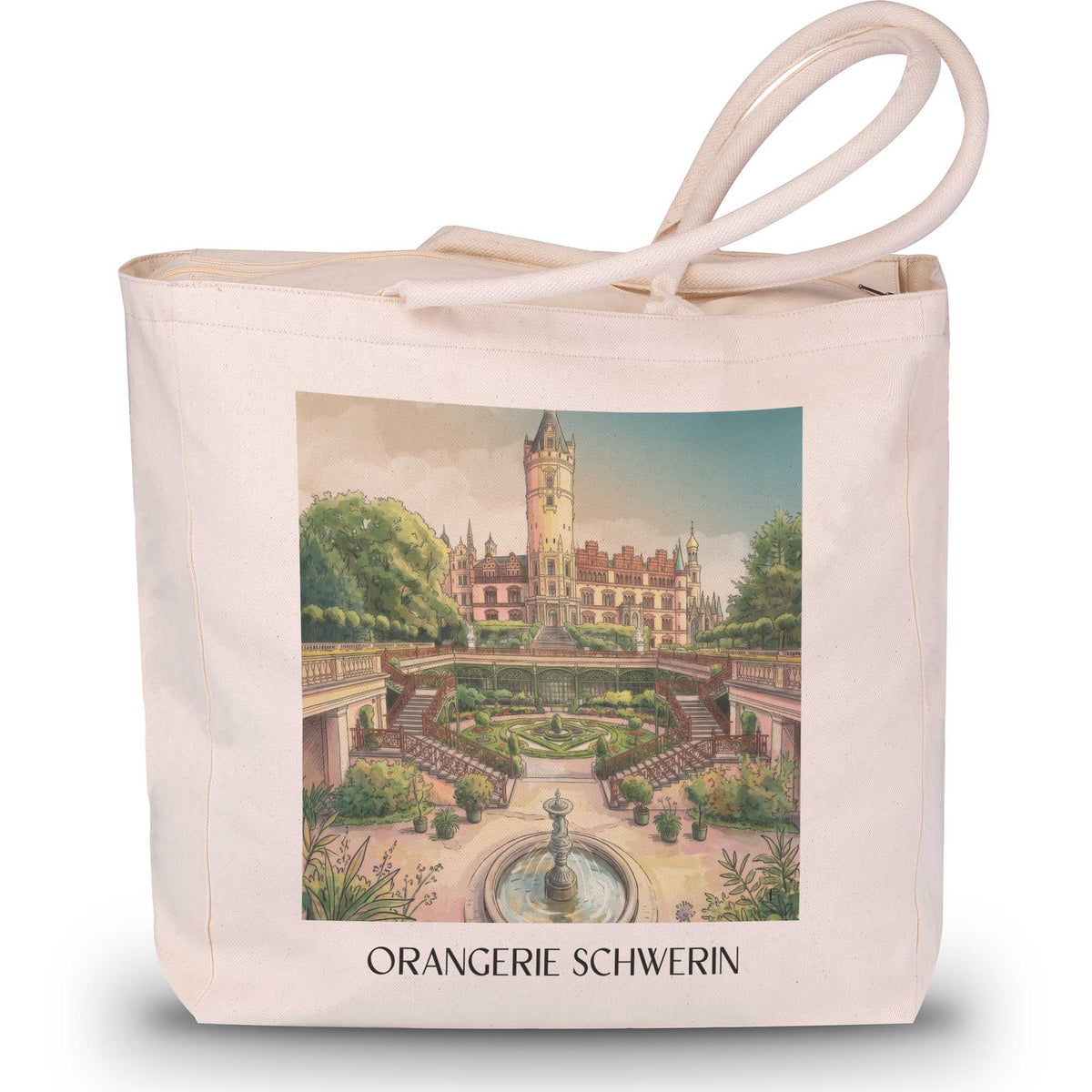 orangerie-schwerin-deutschland-einkaufstasche-aquarell