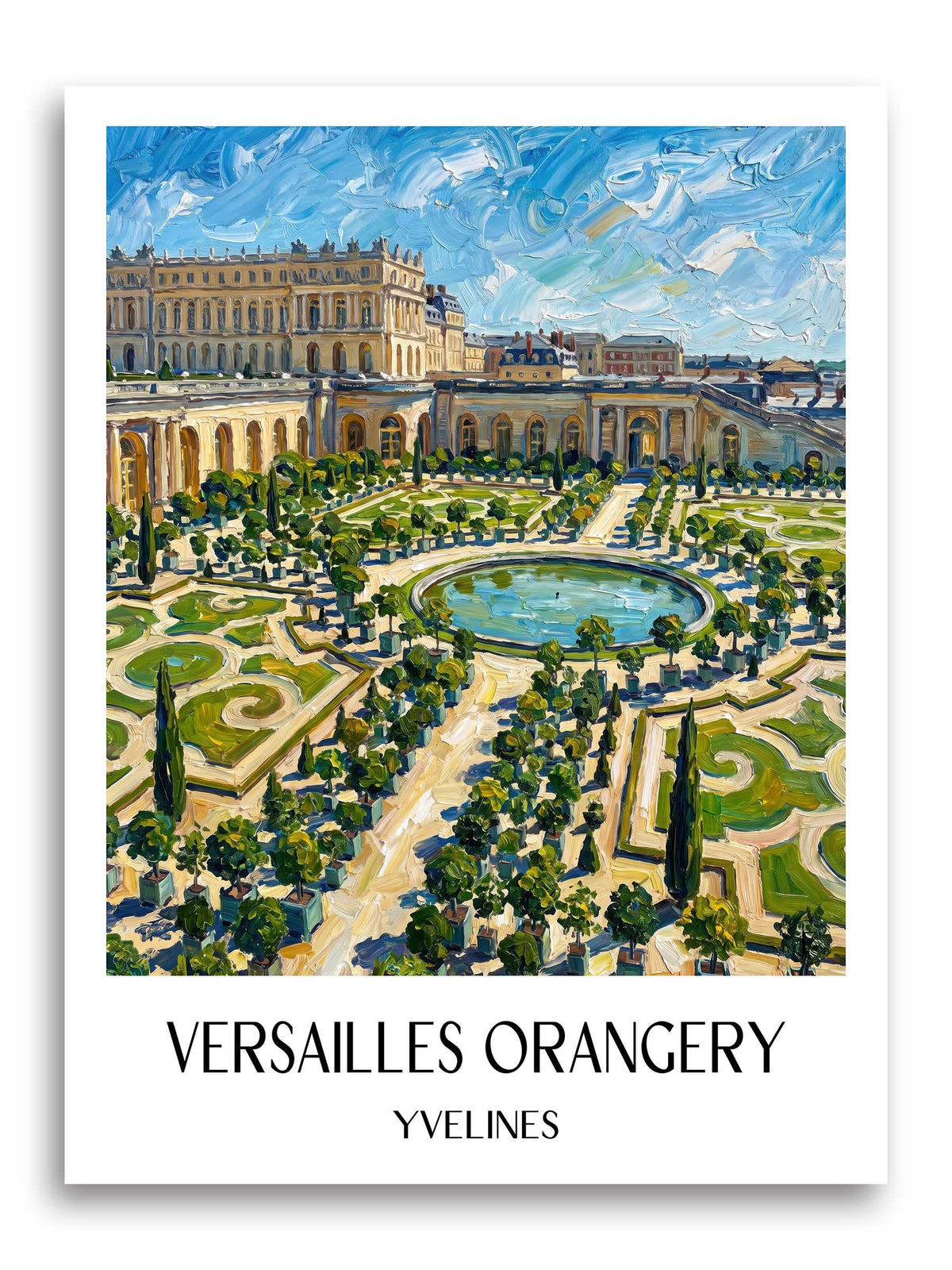 Orangerie de Versailles Poster - Yvelines - Frankreich Kunstdruck - Ölgemälde von A4 bis A1 - favplace