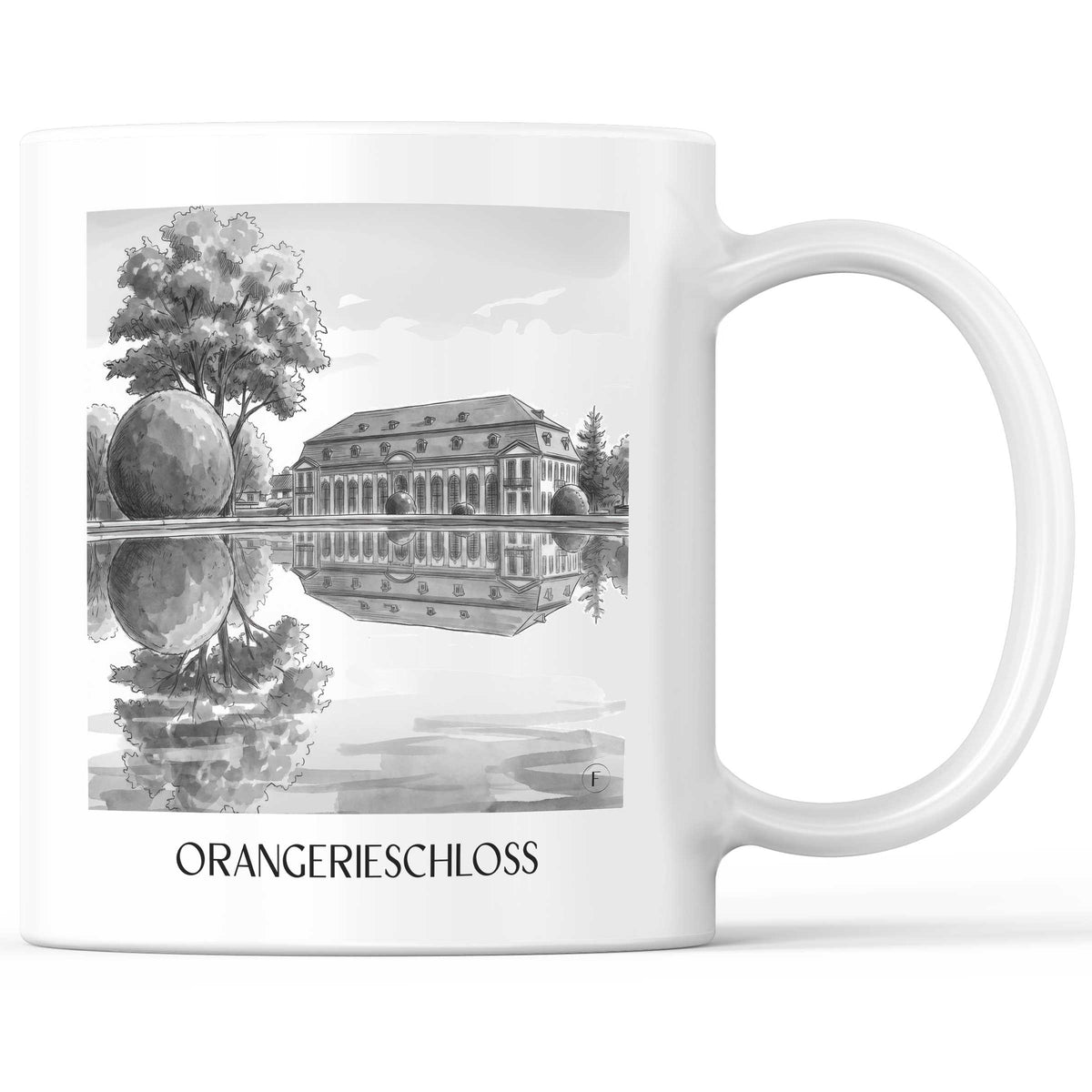 orangerieschloss-darmstadt-deutschland-kaffeebecher-aquarell-schwarz-weiss