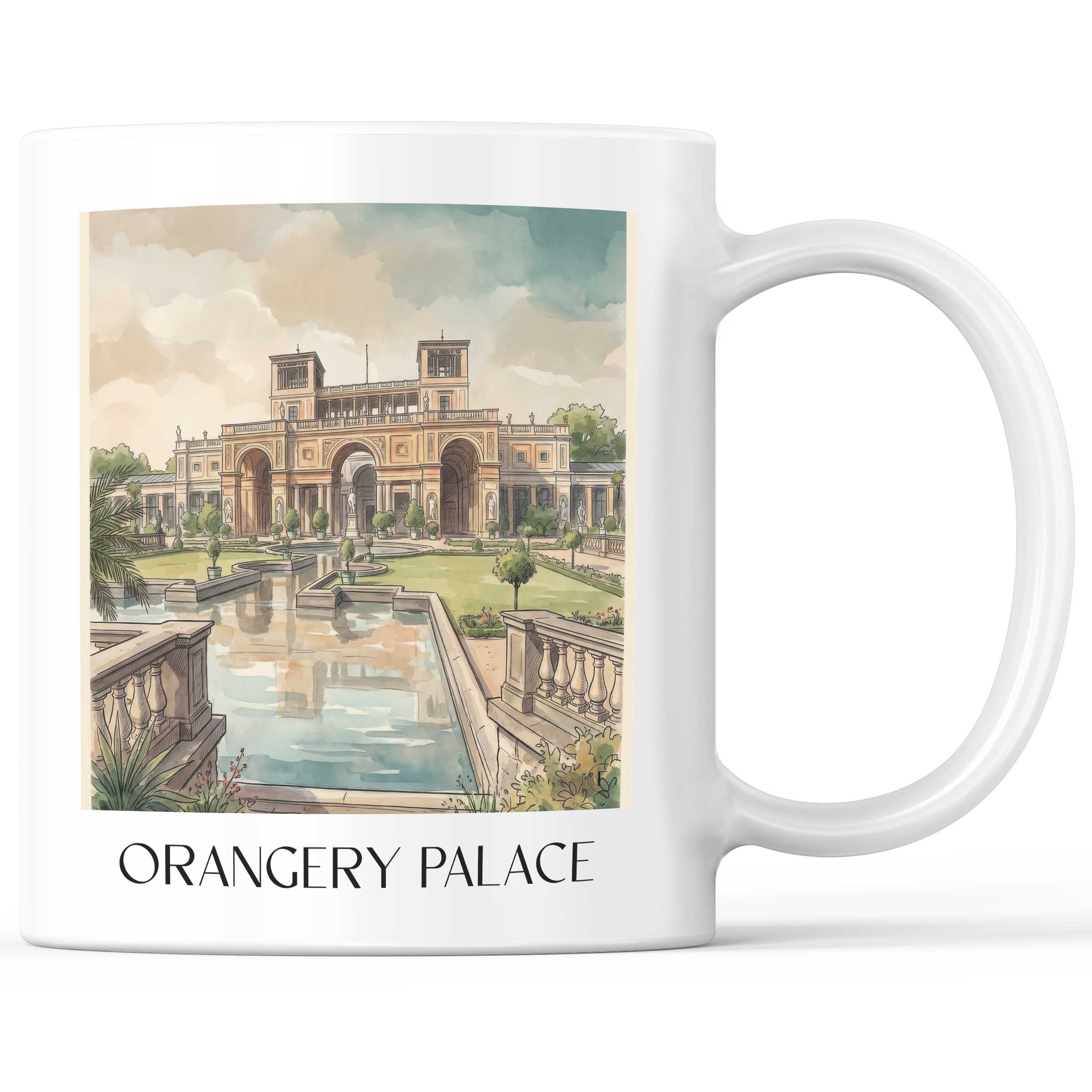 Orangerieschloss Kaffeebecher - Potsdam - Deutschland Becher - Kaffeetasse im Aquarell Stil - favplace