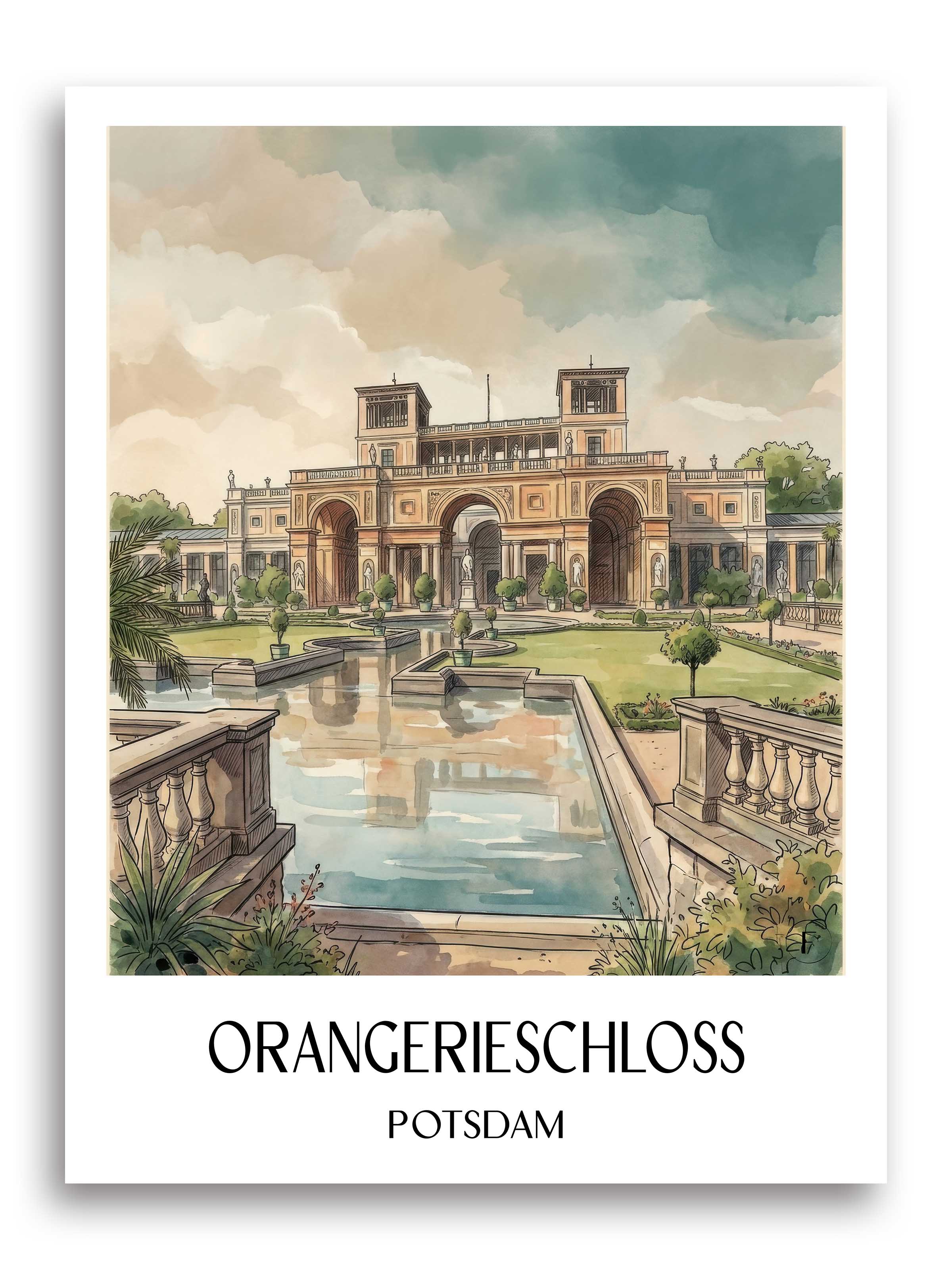 orangerieschloss-potsdam-deutschland-poster-aquarell