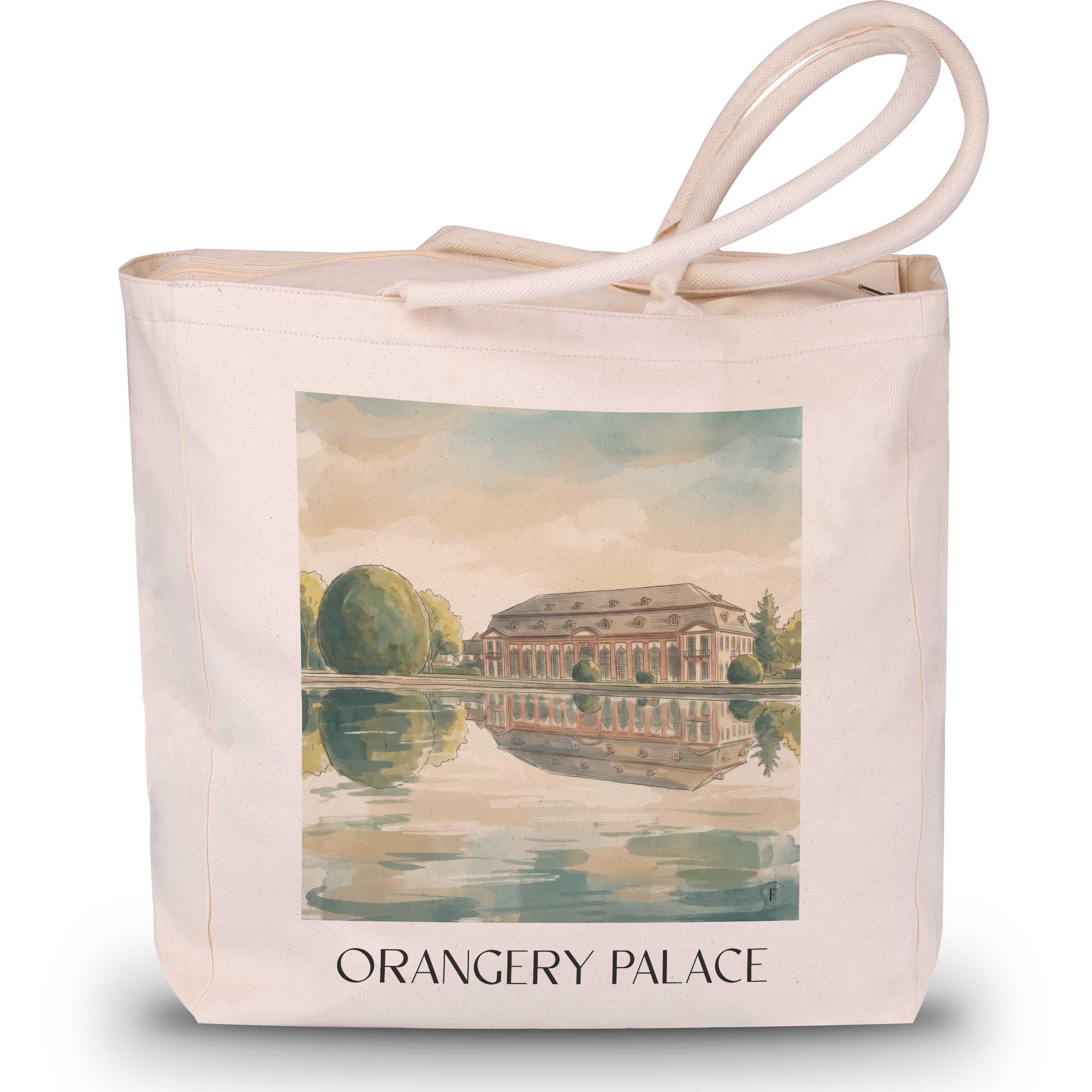 Orangerieschloss Shopping Tasche - Darmstadt - Deutschland Tote Bag - Einkaufstasche im Aquarell Stil - favplace