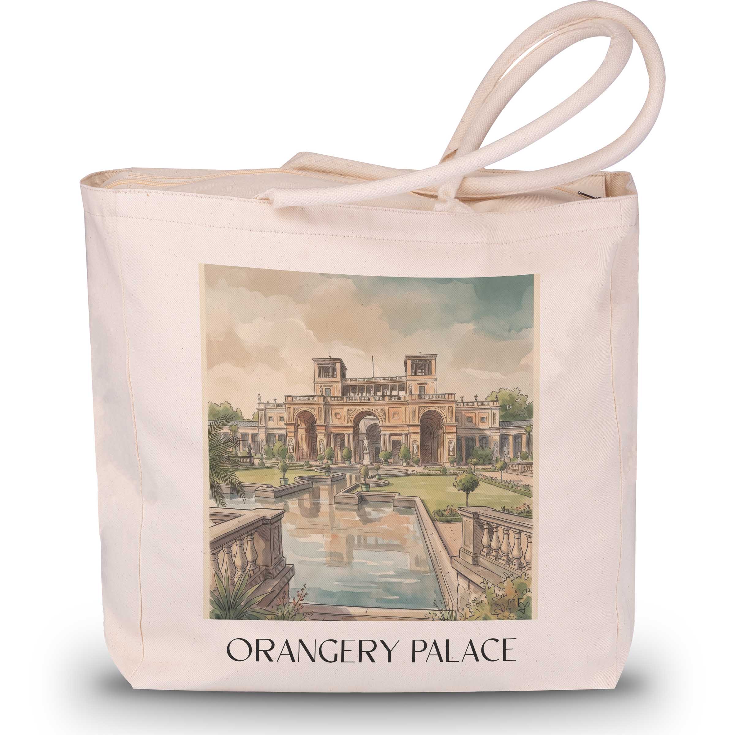 Orangerieschloss Shopping Tasche - Potsdam - Deutschland Tote Bag - Einkaufstasche im Aquarell Stil - favplace