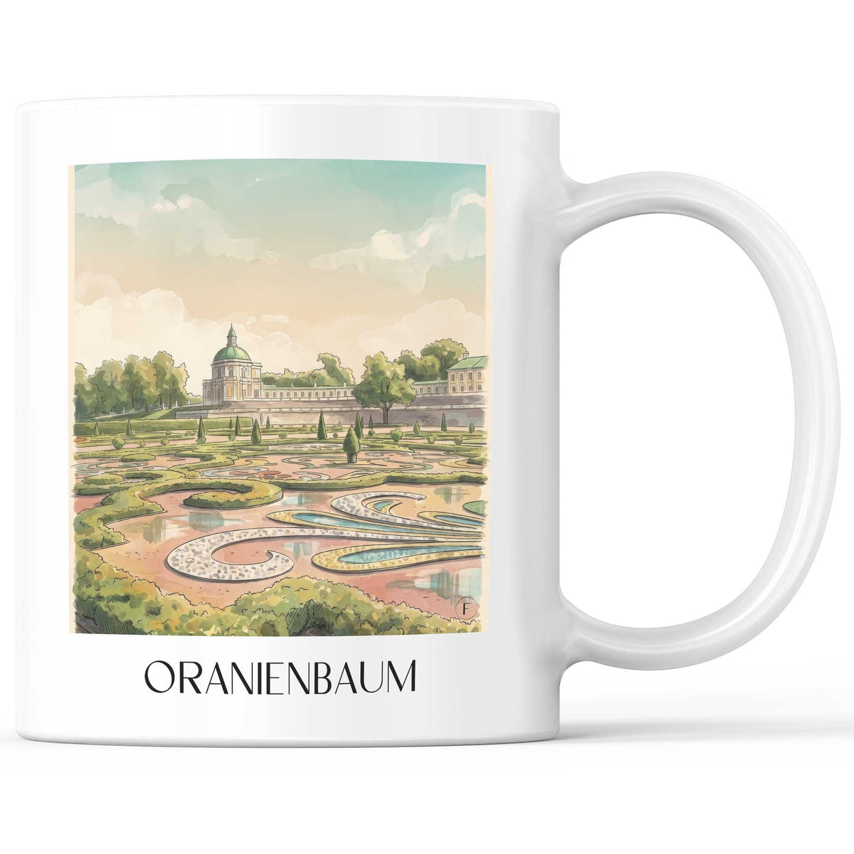 Oranienbaum Kaffeebecher - Dessau - Deutschland Becher - Kaffeetasse im Aquarell Stil - favplace