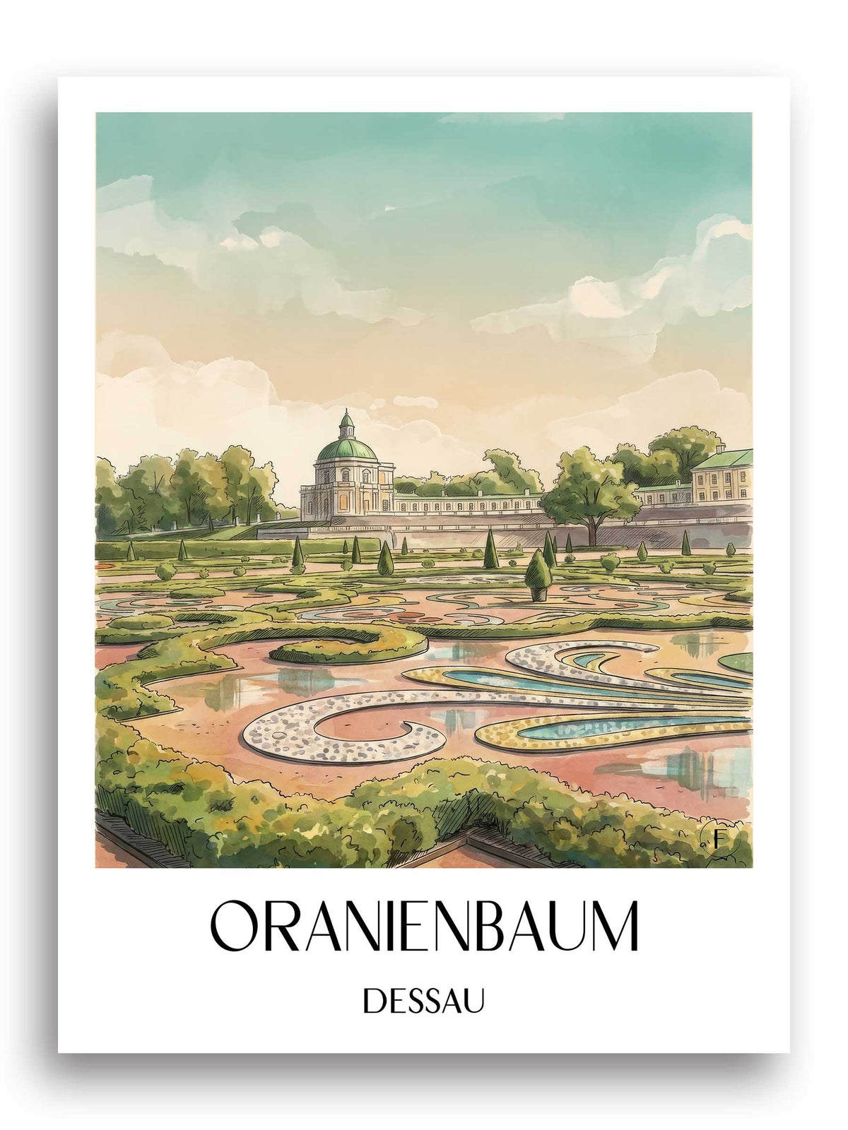 oranienbaum-dessau-deutschland-poster-aquarell