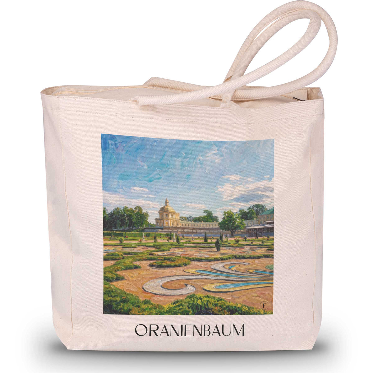 oranienbaum-dessau-deutschland-einkaufstasche-oil-painting-oelgemaelde
