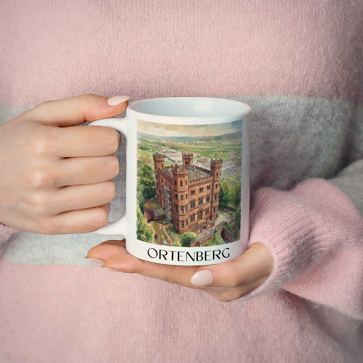 ortenberg-baden-württemberg-deutschland-kaffeebecher-aquarell