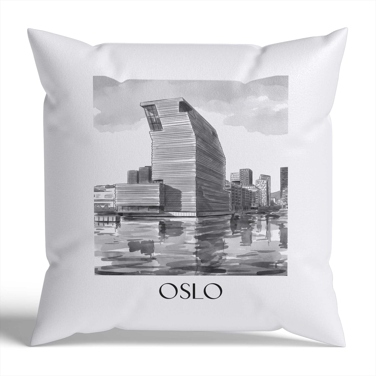 oslo-norwegen-norwegen-kissenbezug-aquarell-schwarz-weiss