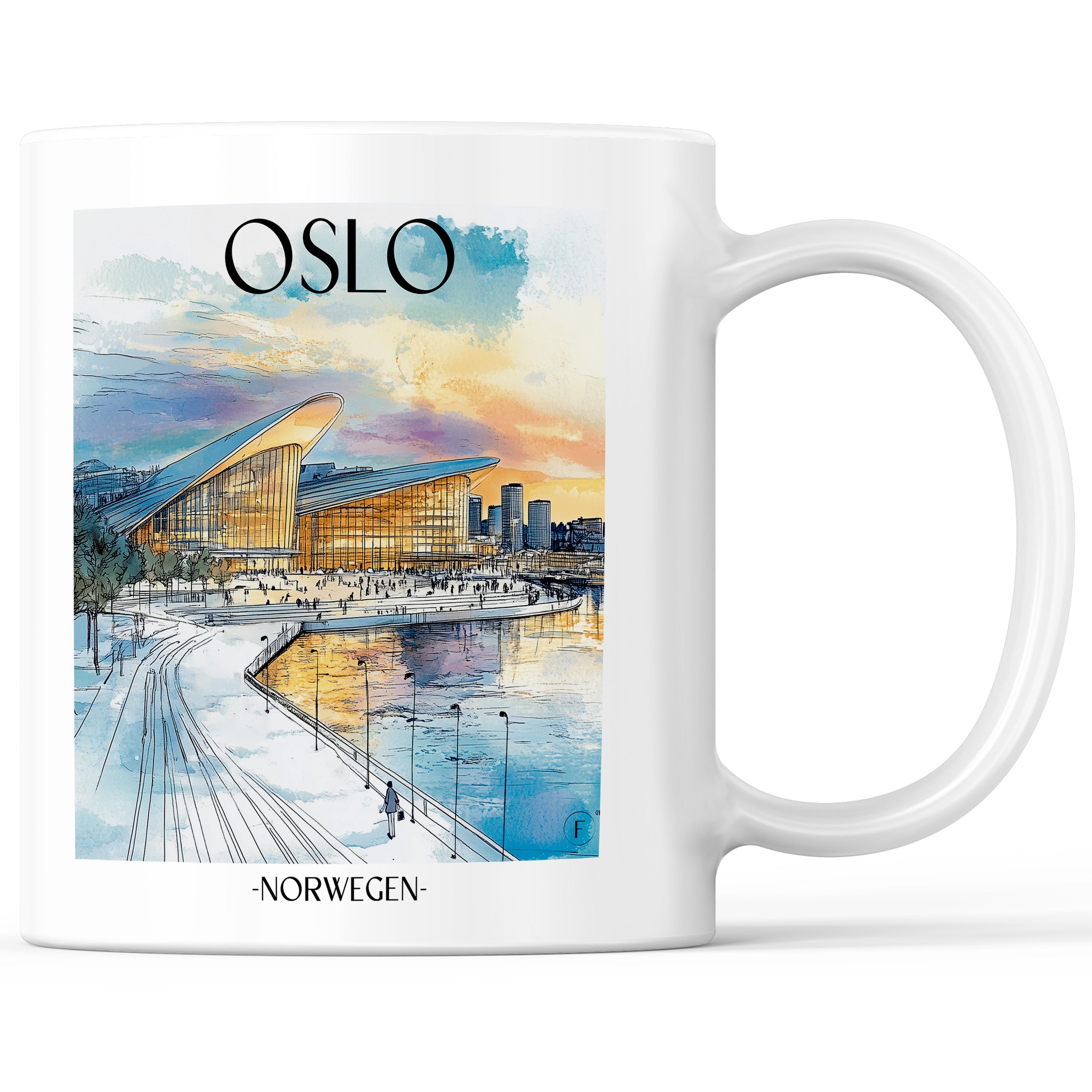 oslo-norwegen-einkaufstasche-aquarell