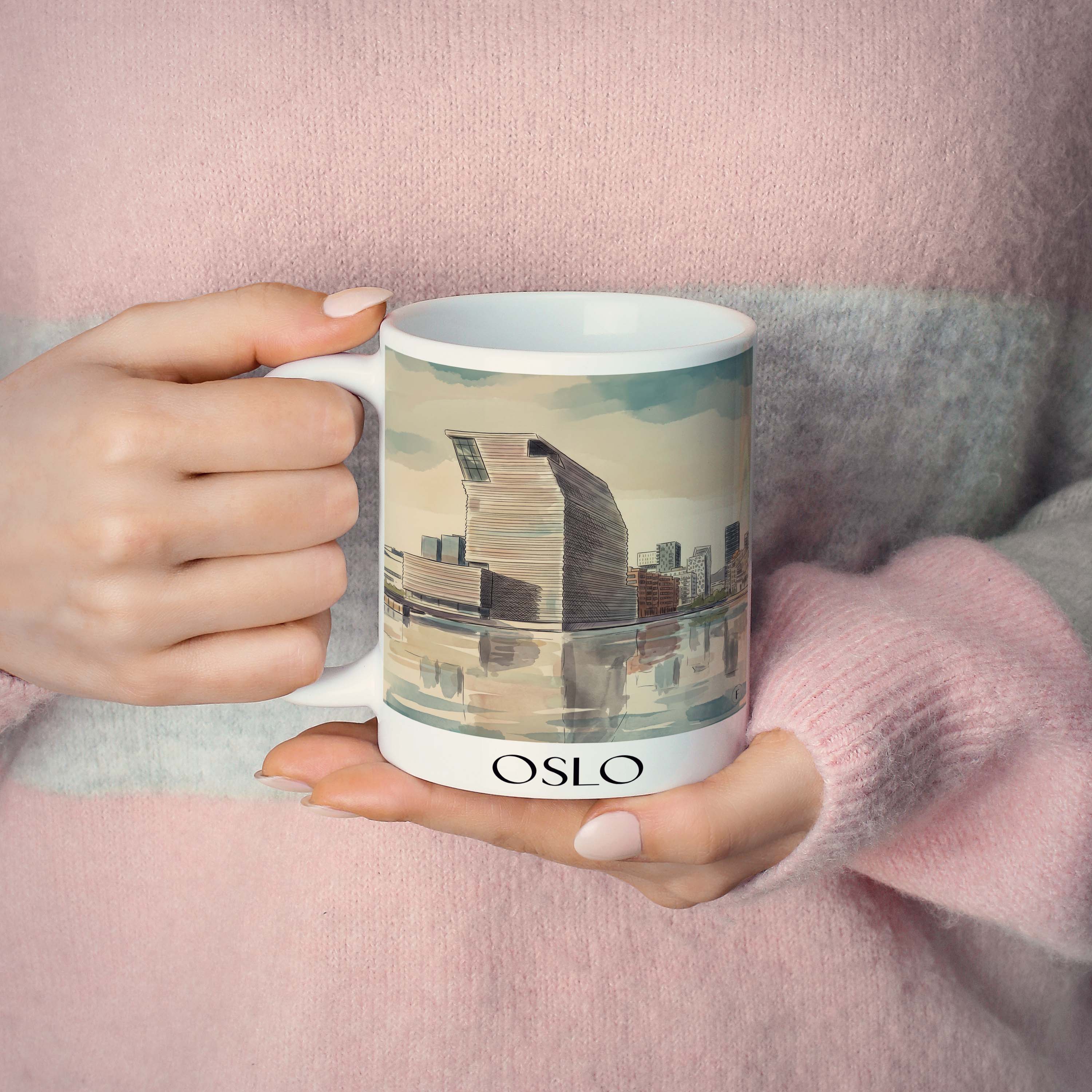 oslo-norwegen-kaffeebecher-aquarell
