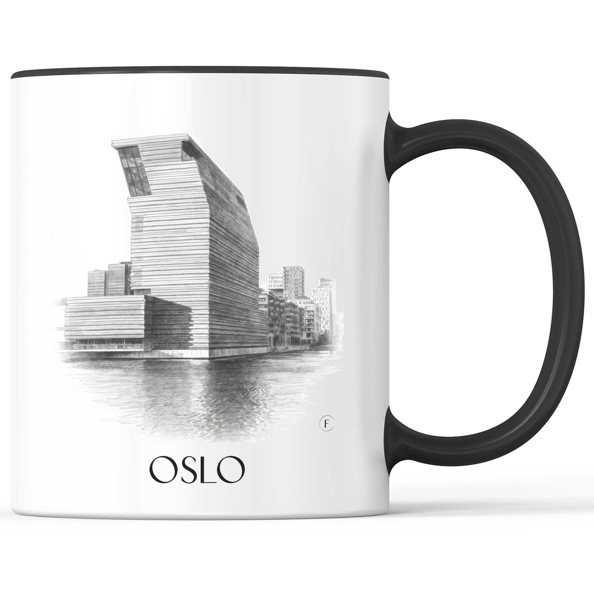 Oslo - Norwegen Becher - Kaffeetasse im Zeichnung Stil - favplace