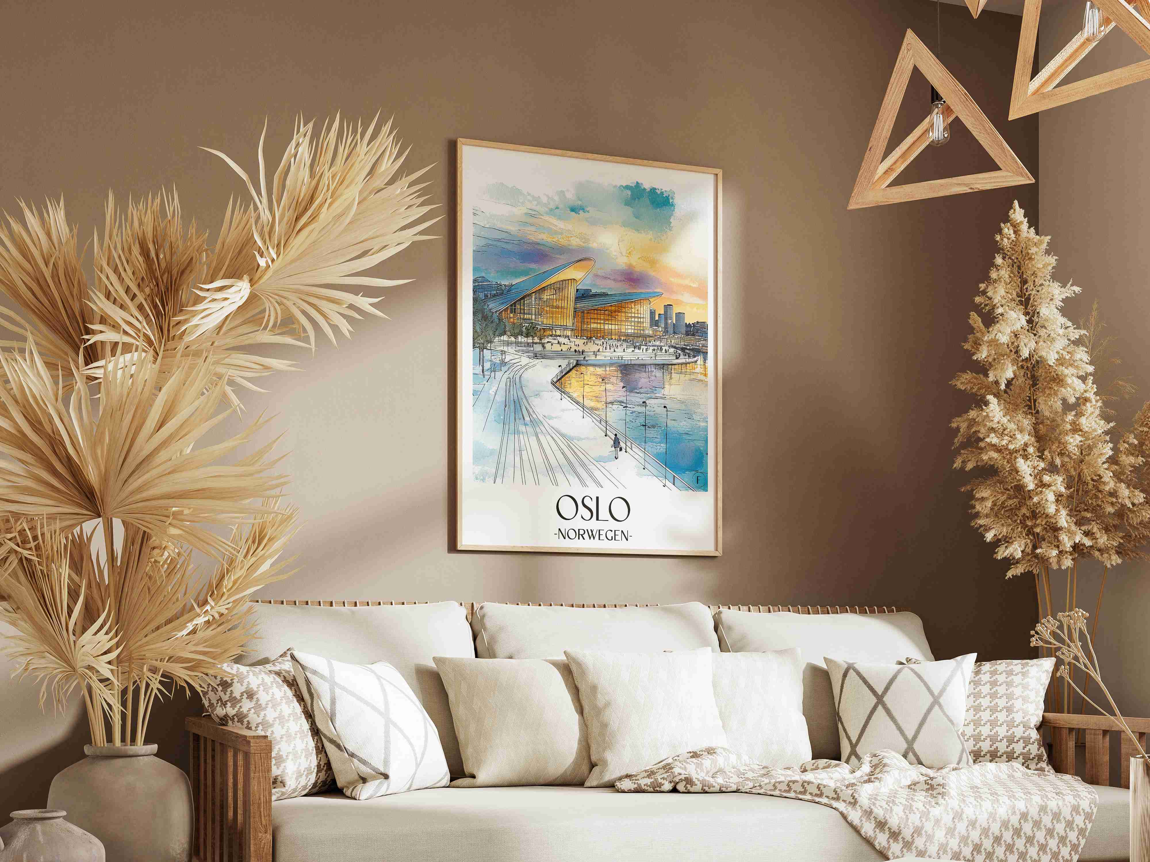 oslo-norwegen-poster-aquarell