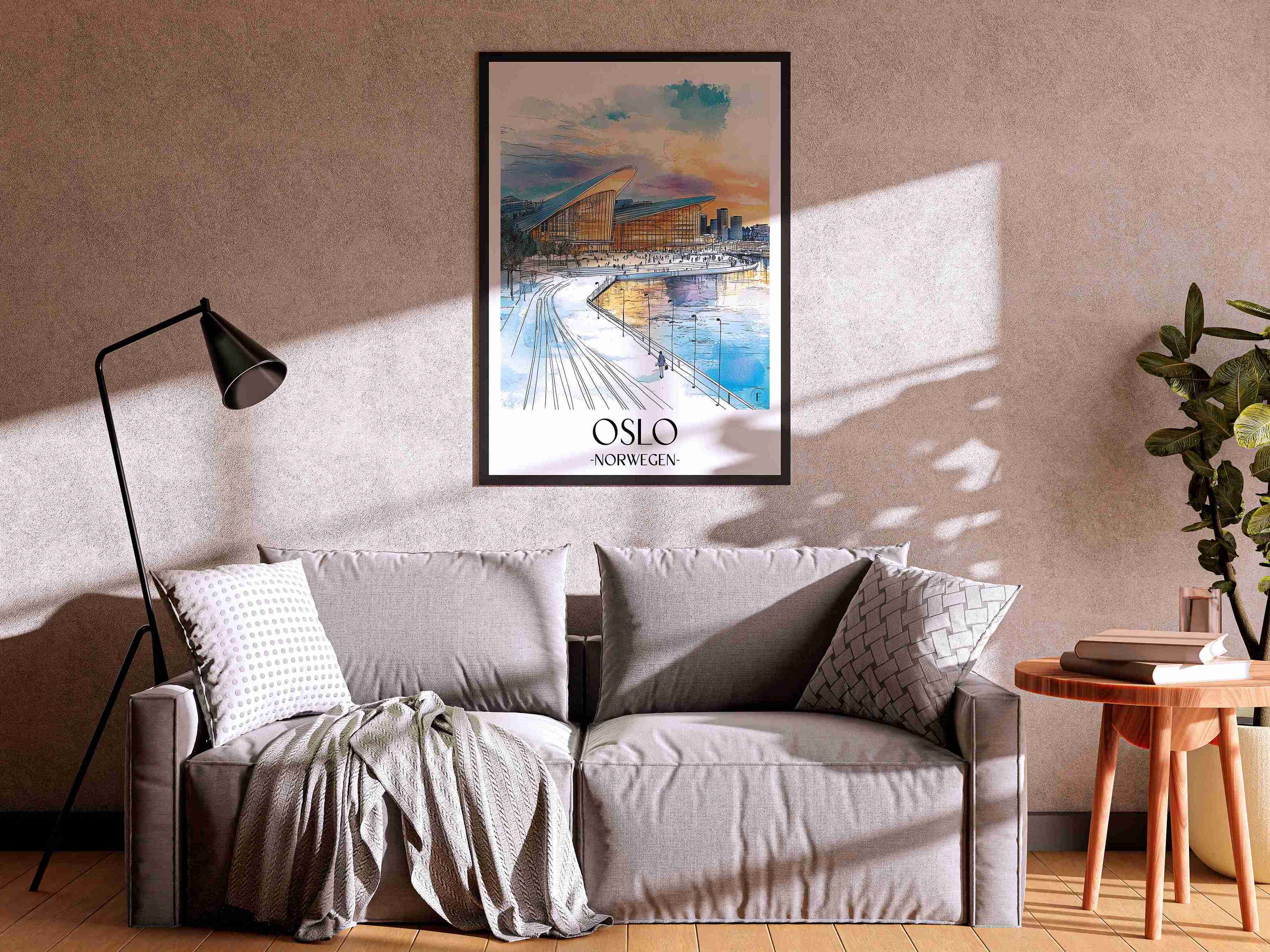 oslo-norwegen-poster-aquarell
