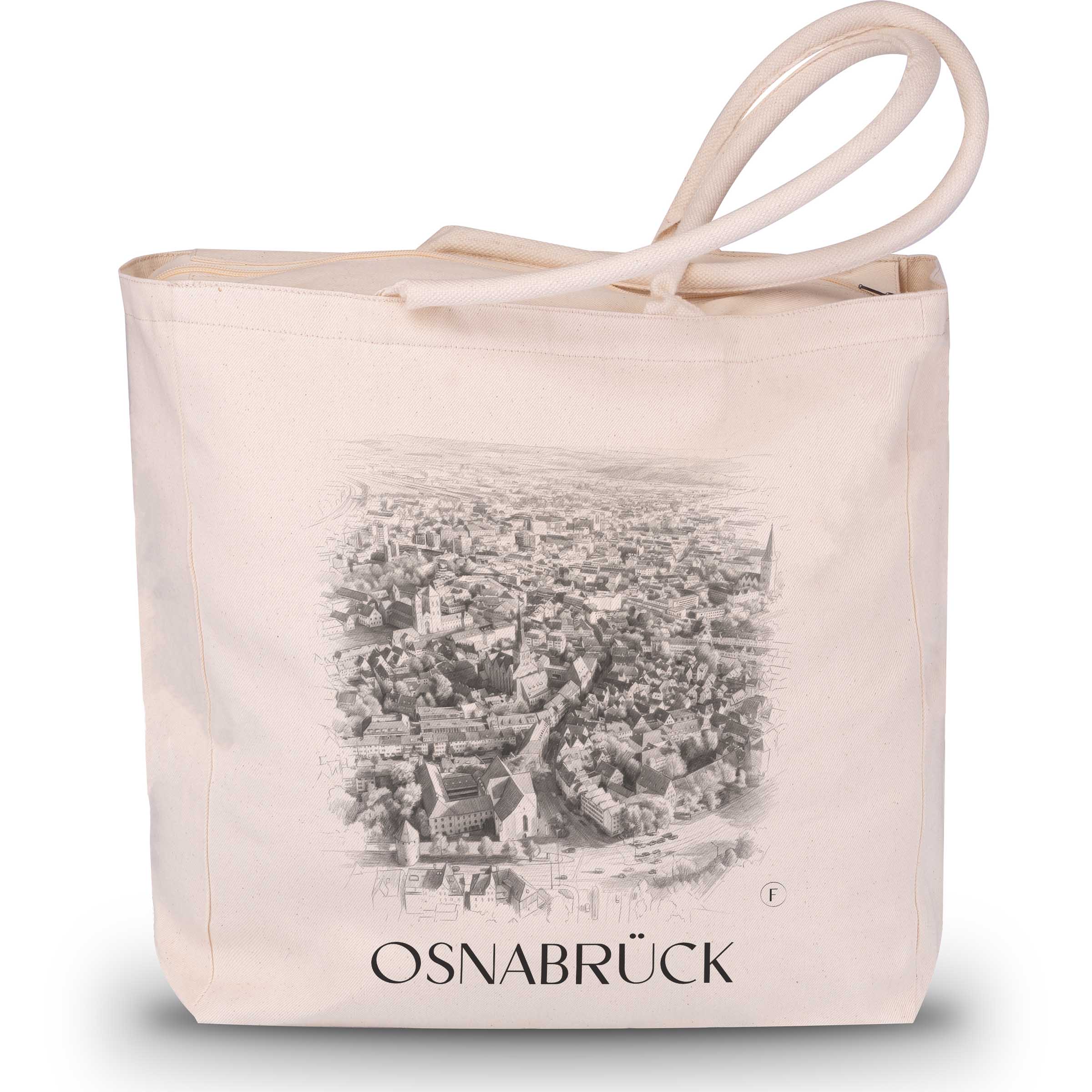Osnabrück Shopping Tasche - Niedersachsen - Deutschland Tote Bag - Einkaufstasche im Zeichnung Stil - favplace