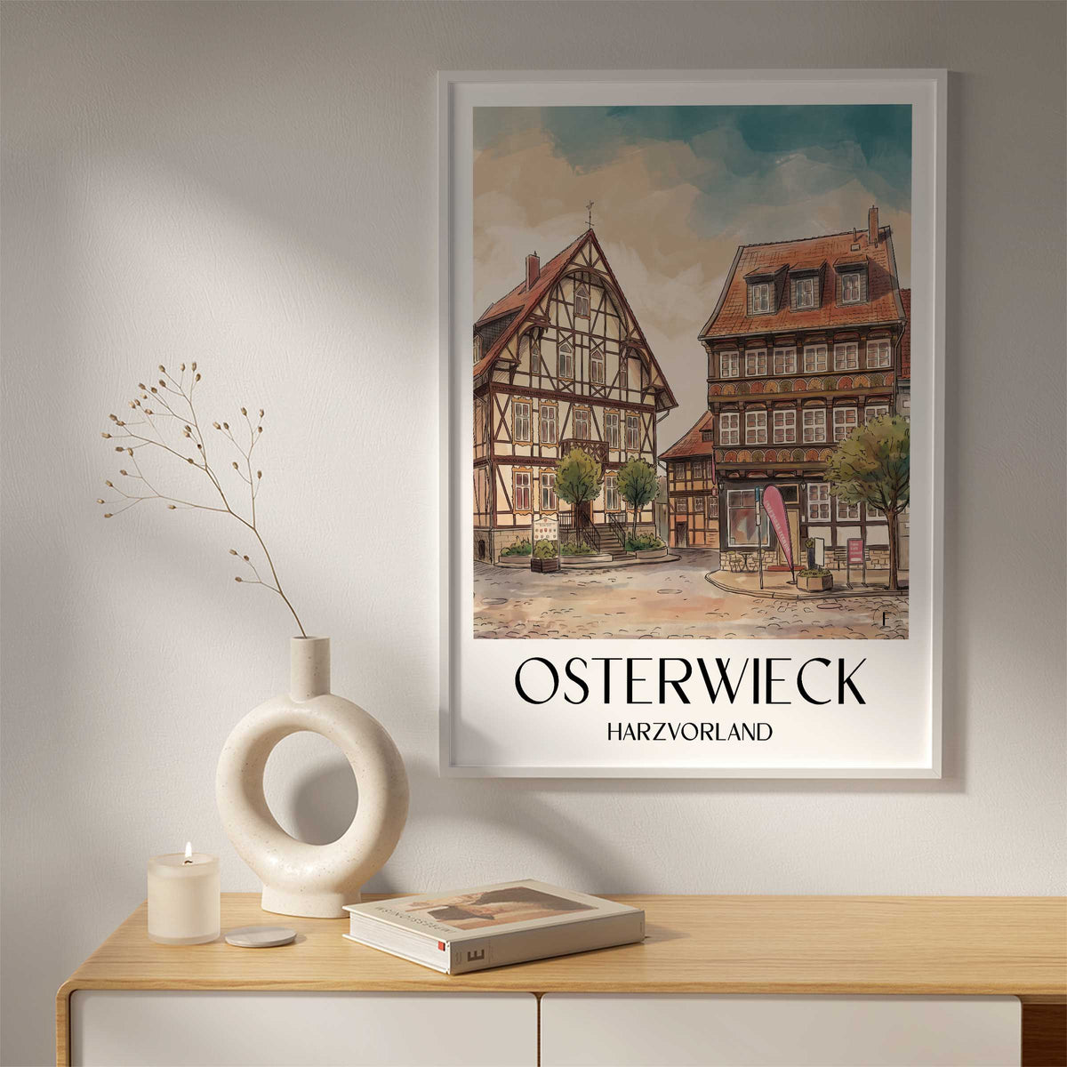 osterwieck-harzvorland-deutschland-poster-aquarell