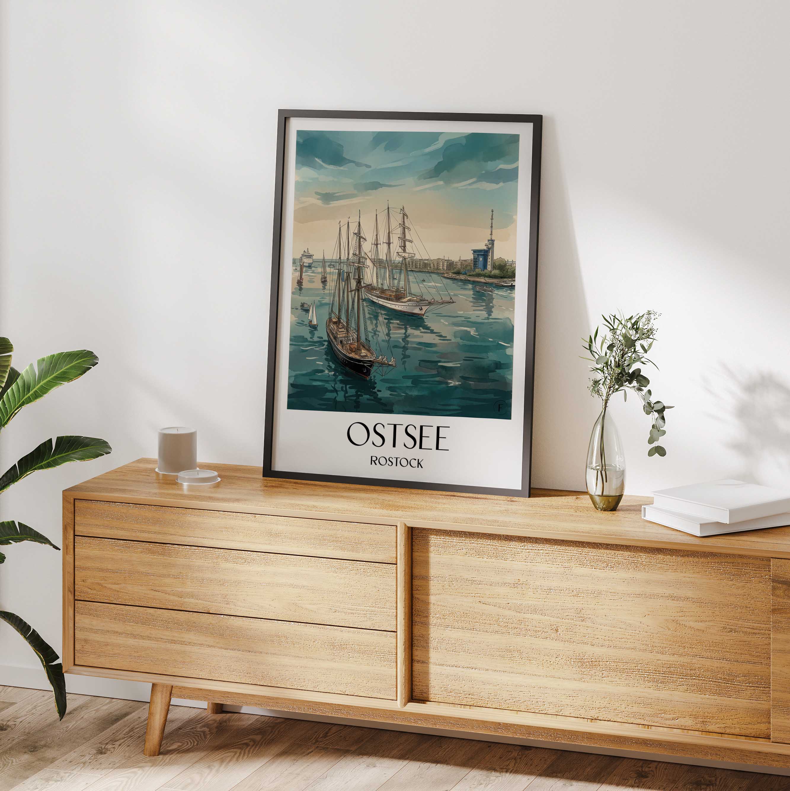 ostsee-rostock-deutschland-poster-aquarell
