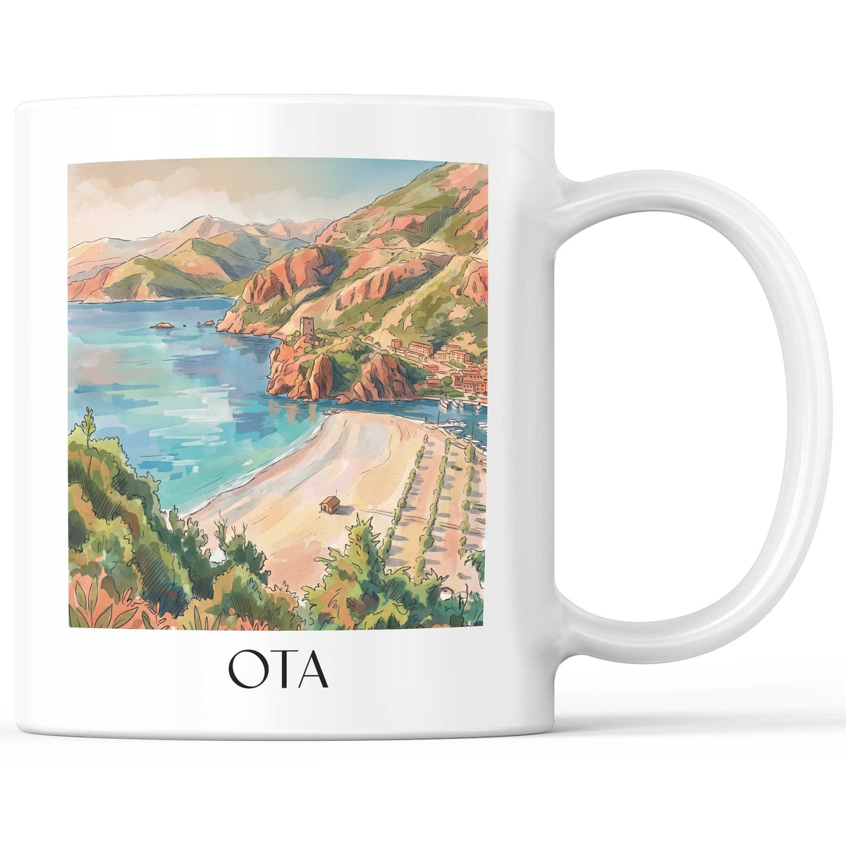 ota-korsika-frankreich-kaffeebecher-aquarell