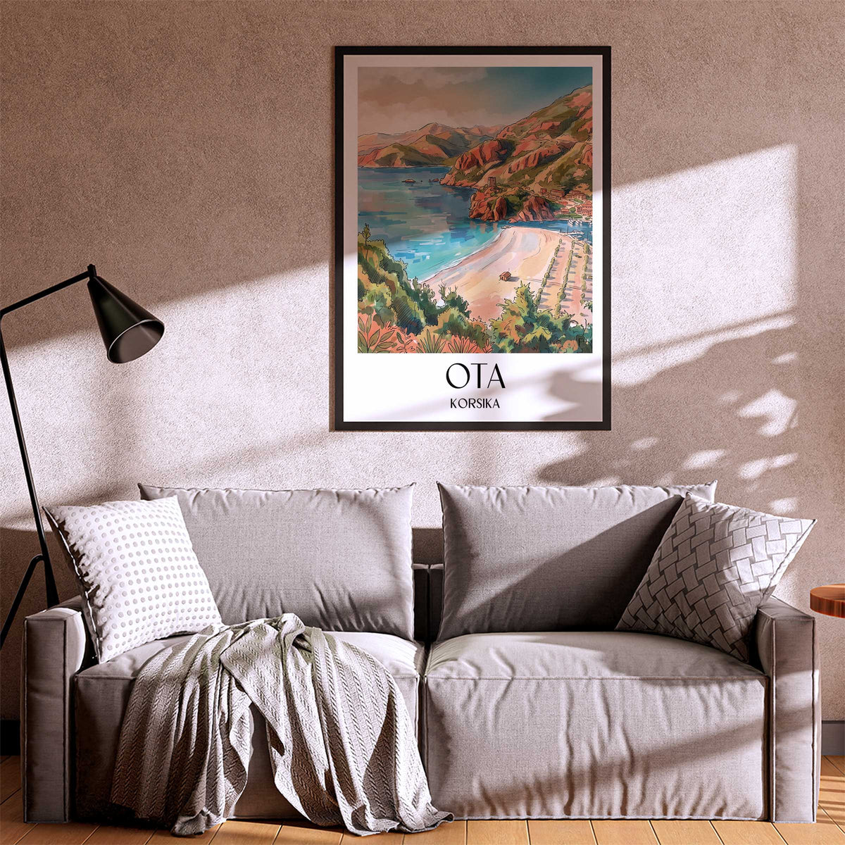 ota-korsika-frankreich-poster-aquarell
