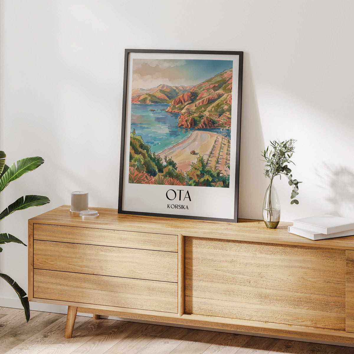 ota-korsika-frankreich-poster-aquarell