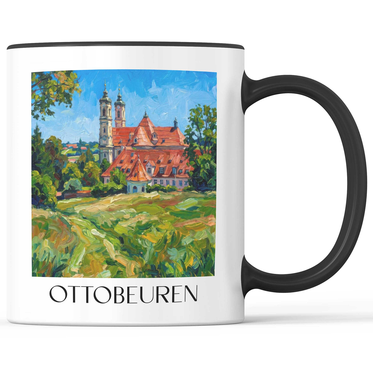 ottobeuren-unterallgäu-deutschland-kaffeebecher-oil-painting-oelgemaelde