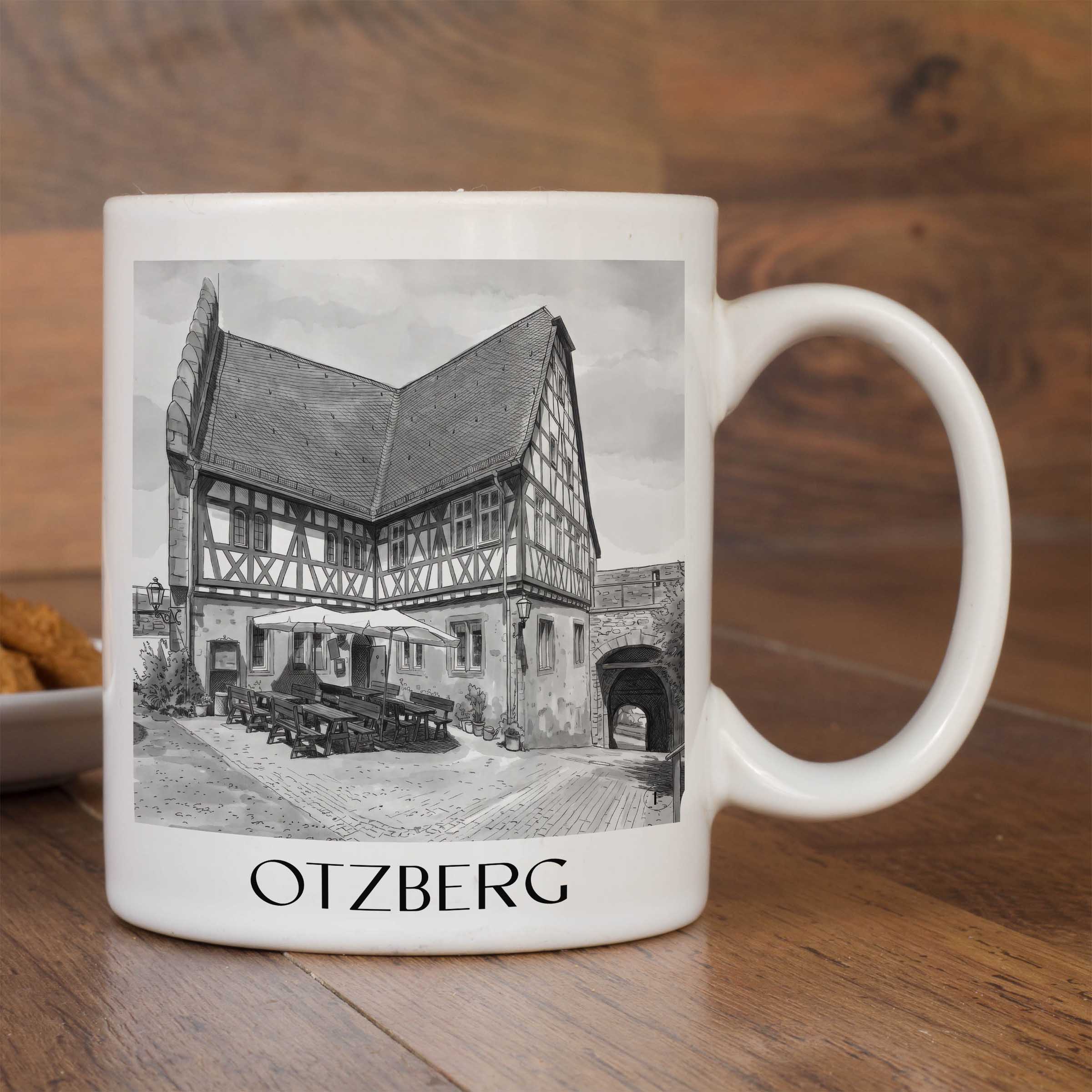 otzberg-odenwald-deutschland-kaffeebecher-aquarell-schwarz-weiss