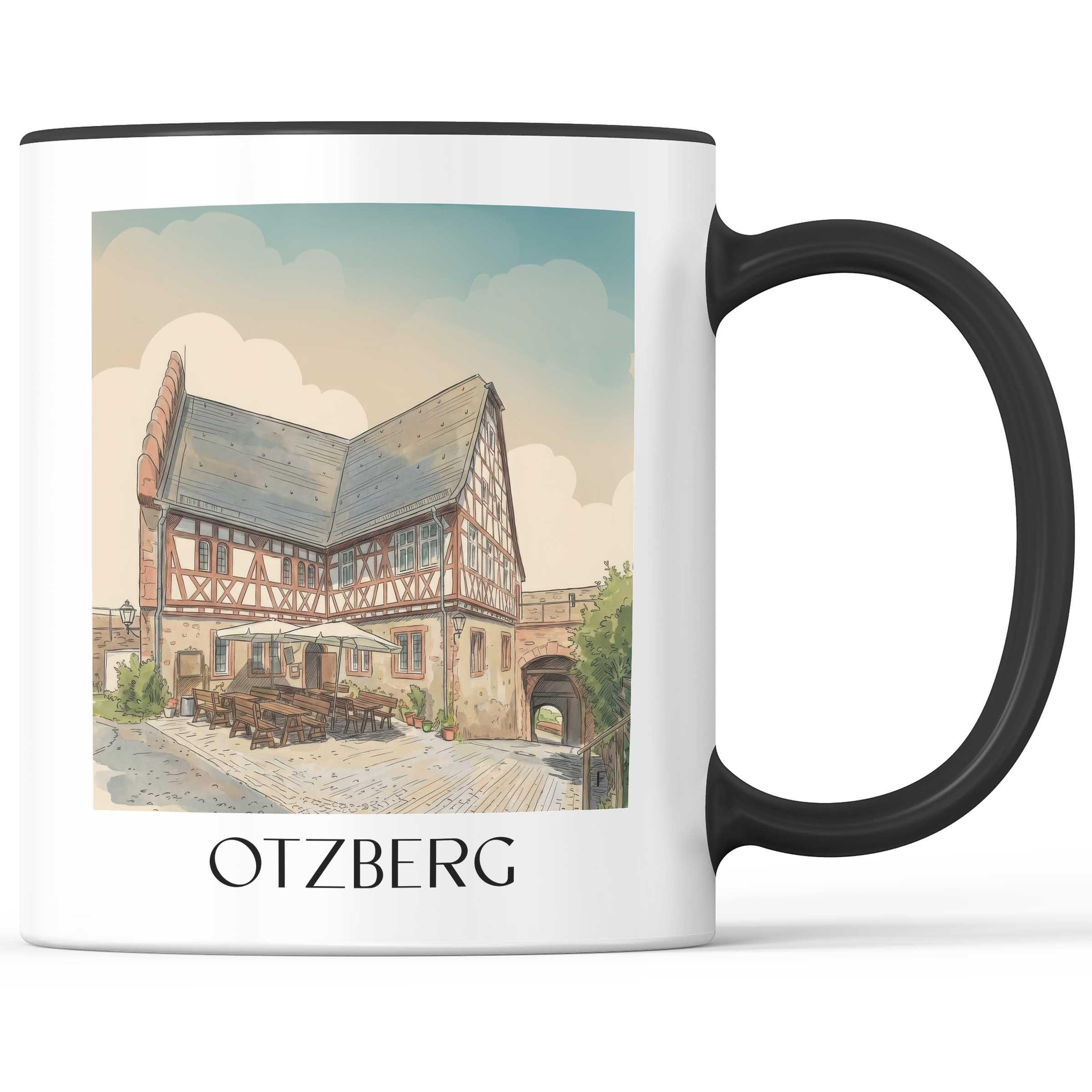otzberg-odenwald-deutschland-kaffeebecher-aquarell