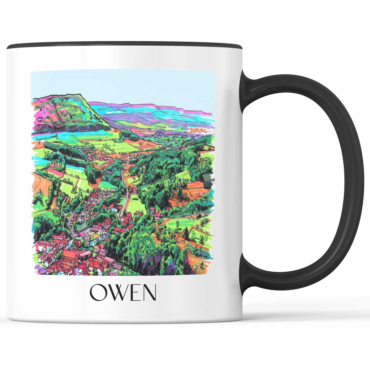 Owen - Deutschland Becher - Kaffeetasse im Tag Graffiti Stil - favplace