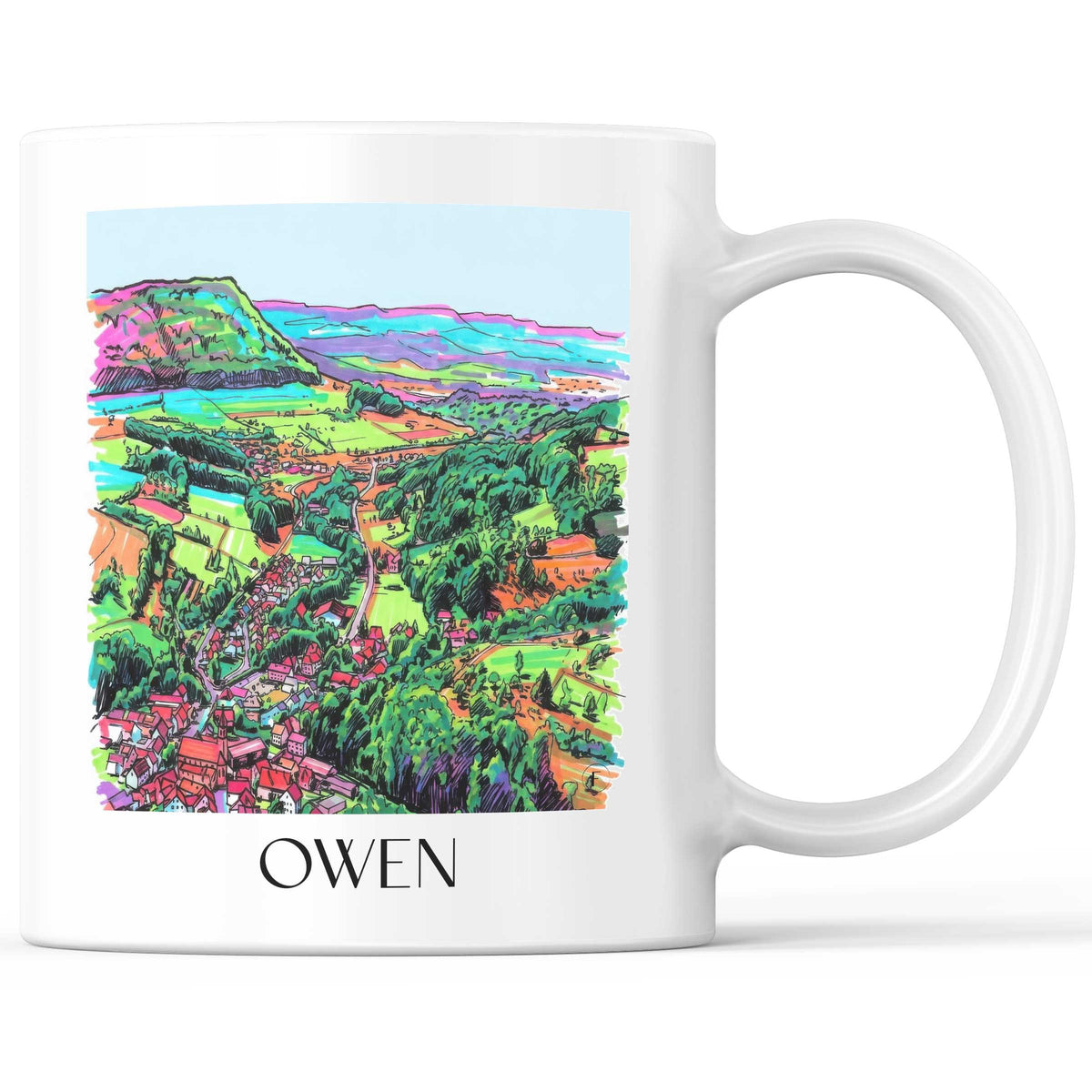 Owen - Deutschland Becher - Kaffeetasse im Tag Graffiti Stil - favplace