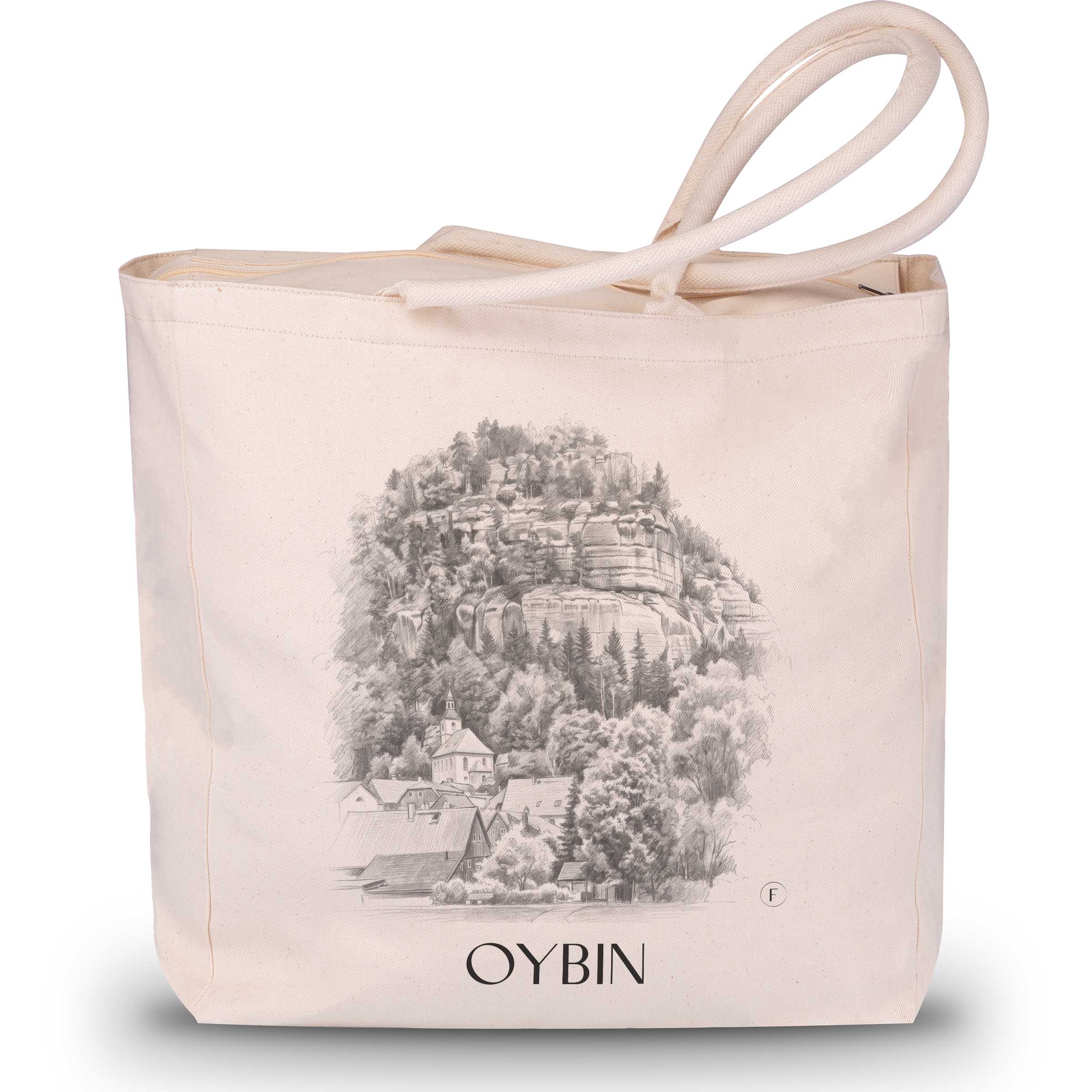 Oybin Shopping Tasche - Sachsen - Deutschland Tote Bag - Einkaufstasche im Zeichnung Stil