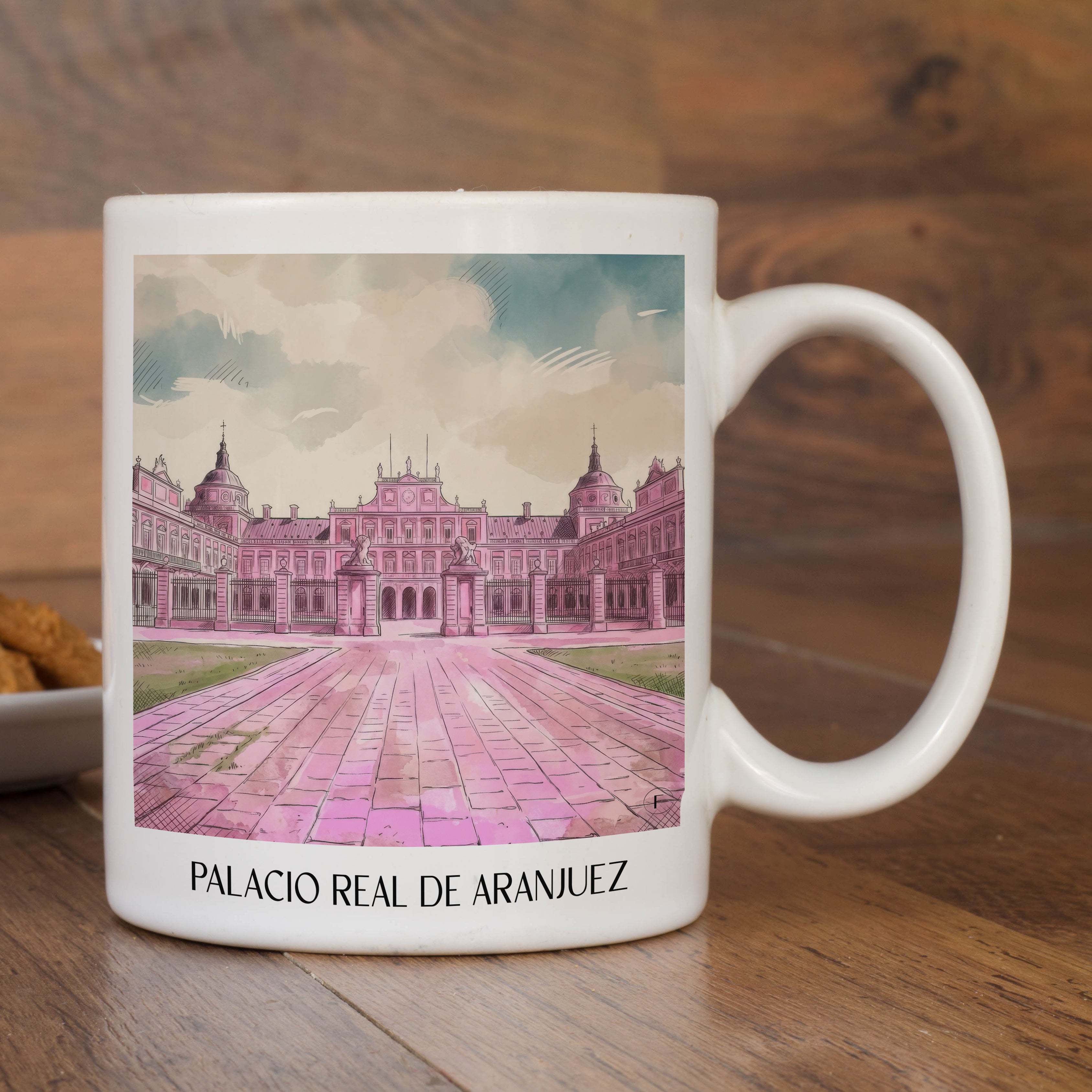 palacio-real-aranjuez-spanien-kaffeebecher-aquarell-pink-rosa