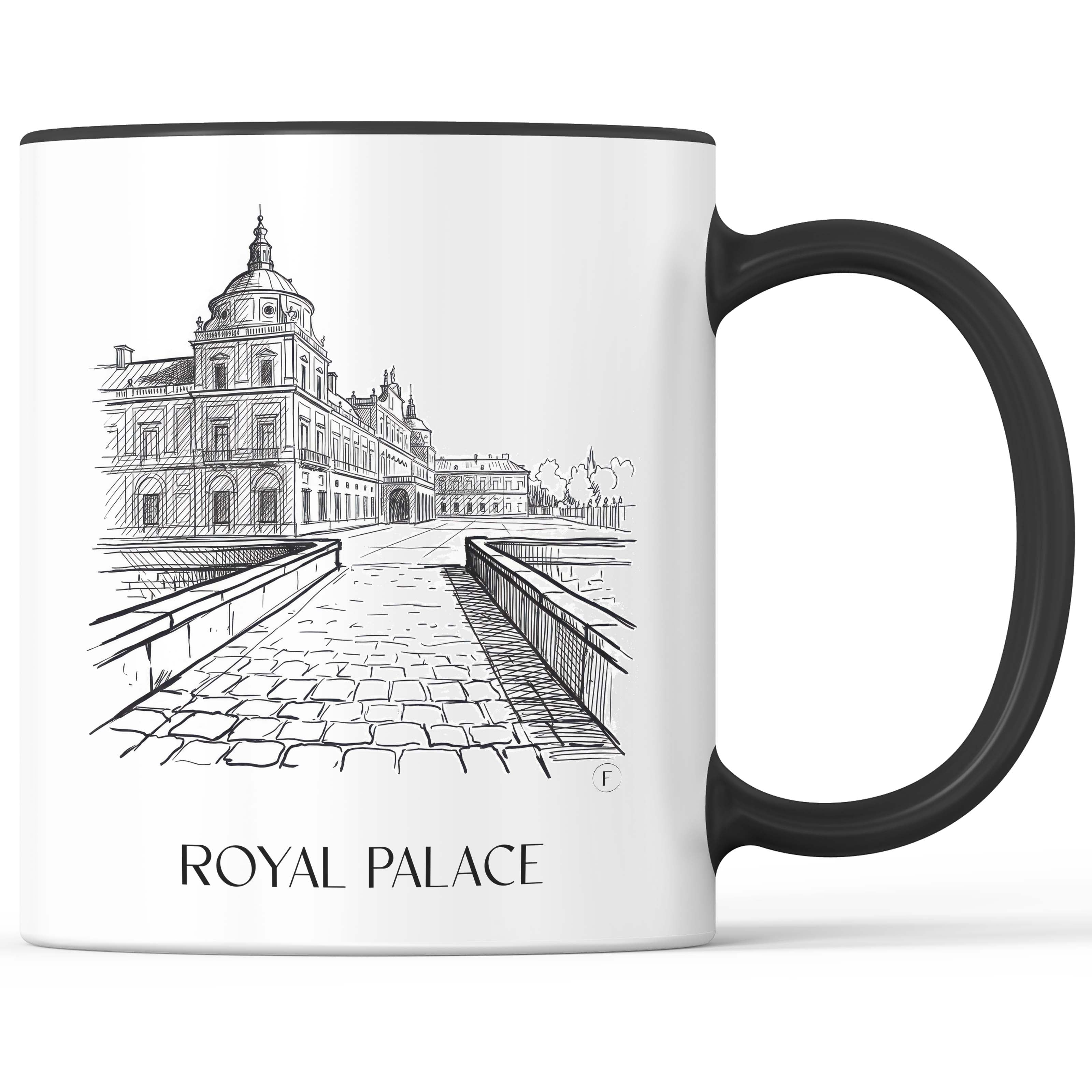 Palacio Real Kaffeebecher - Aranjuez - Spanien Becher - Kaffeetasse im Skizze Stil - favplace
